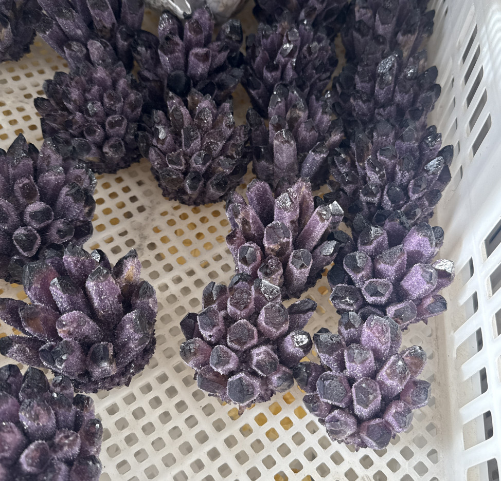 700G Dark Amethyst Cluster Rare Geode Crystal Stone Healing Mineral Specimens