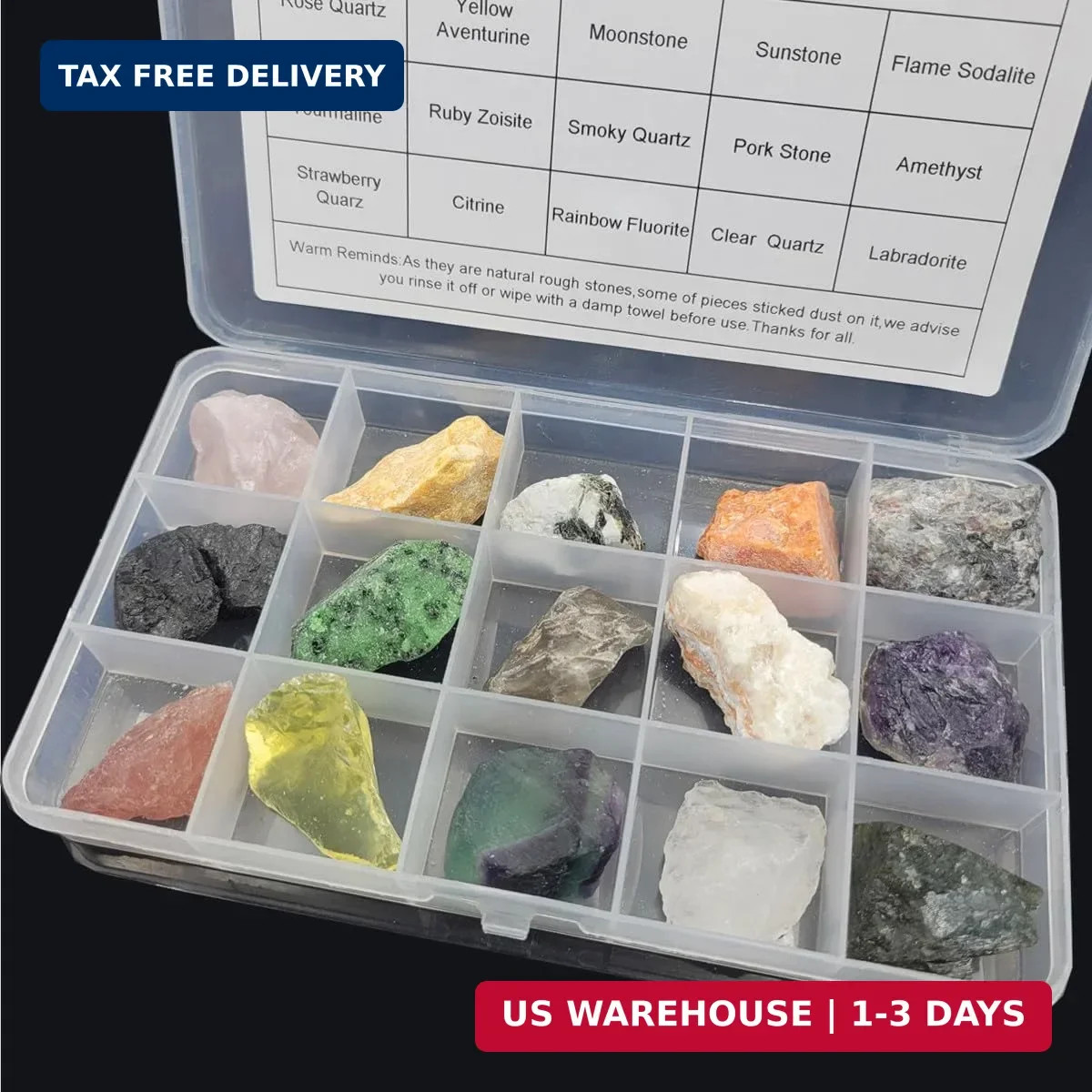 Rock & Mineral Collection Kit for Adults and Kids Natural Rocks Tumbling…
