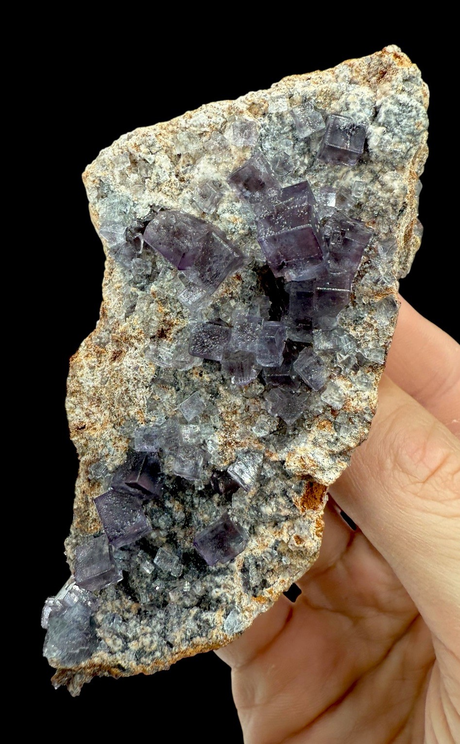 Purple Fluorite Crystals : Soureza Mine . Legrena Valley . Attica , Greece 🇬🇷