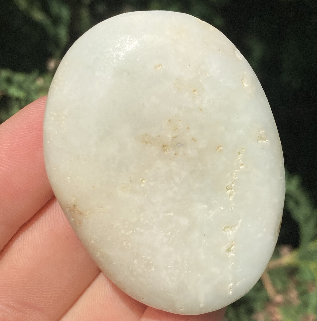Handmade Polished BLUE ARAGONITE Healing Crystal Palm Stone KIPUSHI CONGO 2.28″