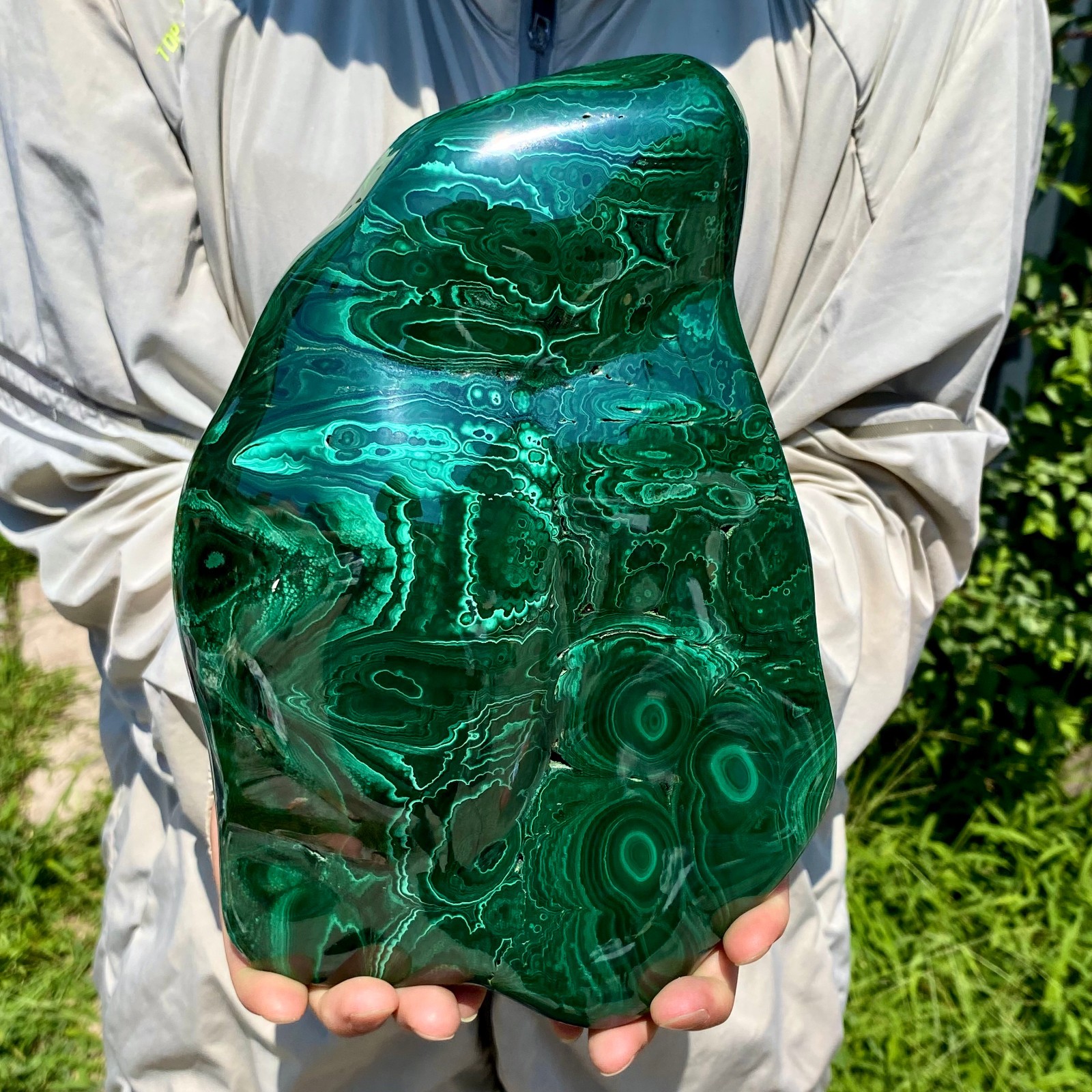 8.15LB Natural Polished Malachite Mineral freeform specimen Reiki Stone