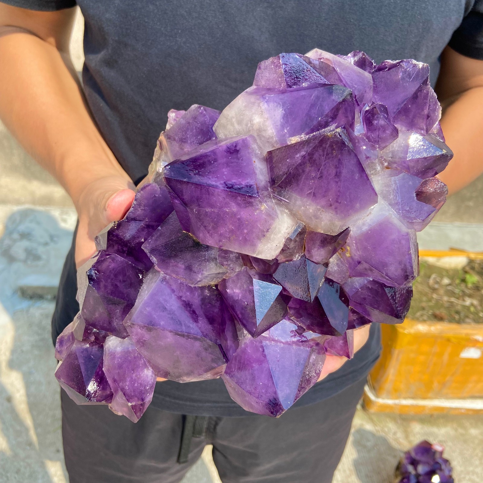 12.6lb Natural Amethyst geode quartz cluster crystal specimen Healing