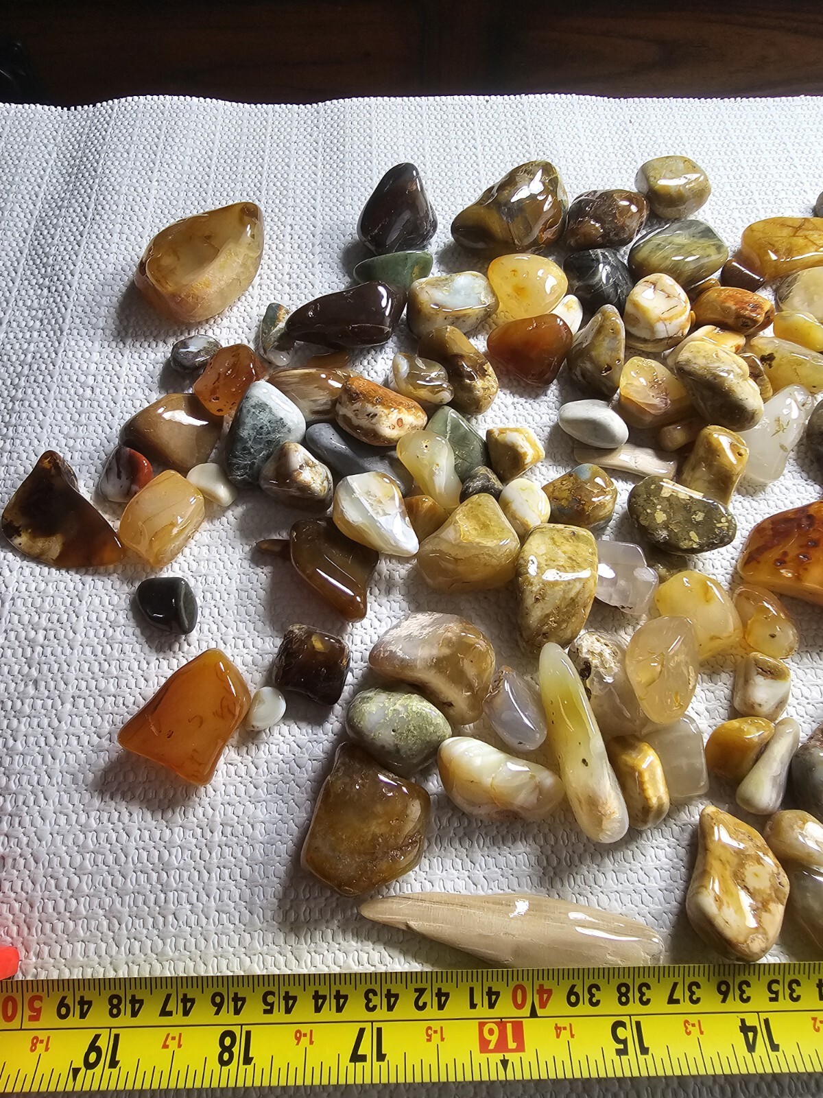 5 Oz. Bulk Mixed Tumbled Stones Agate Chalcedony Jasper Petrified Wood And More