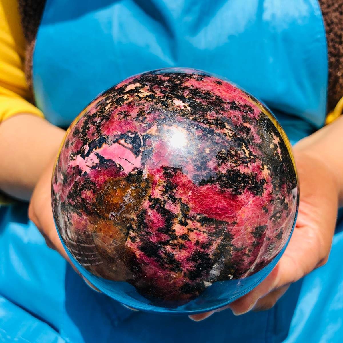 4.73LB Natural Rose Grey Crystal Ball Quartz Crystal Reiki Healing Stone 4776