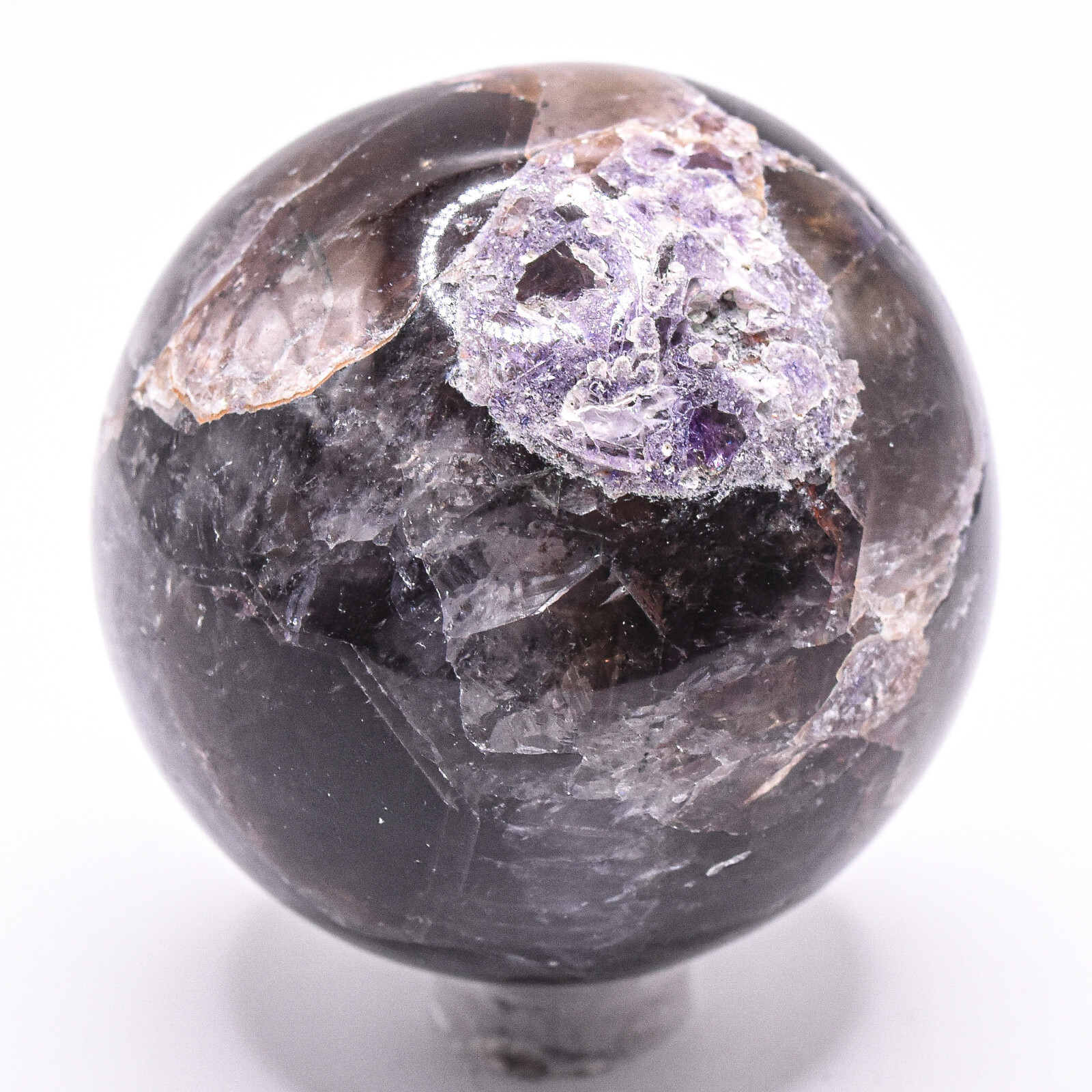 52mm Dream Amethyst Sphere Natural Mineral Ball Sparkling Quartz Crystal – India