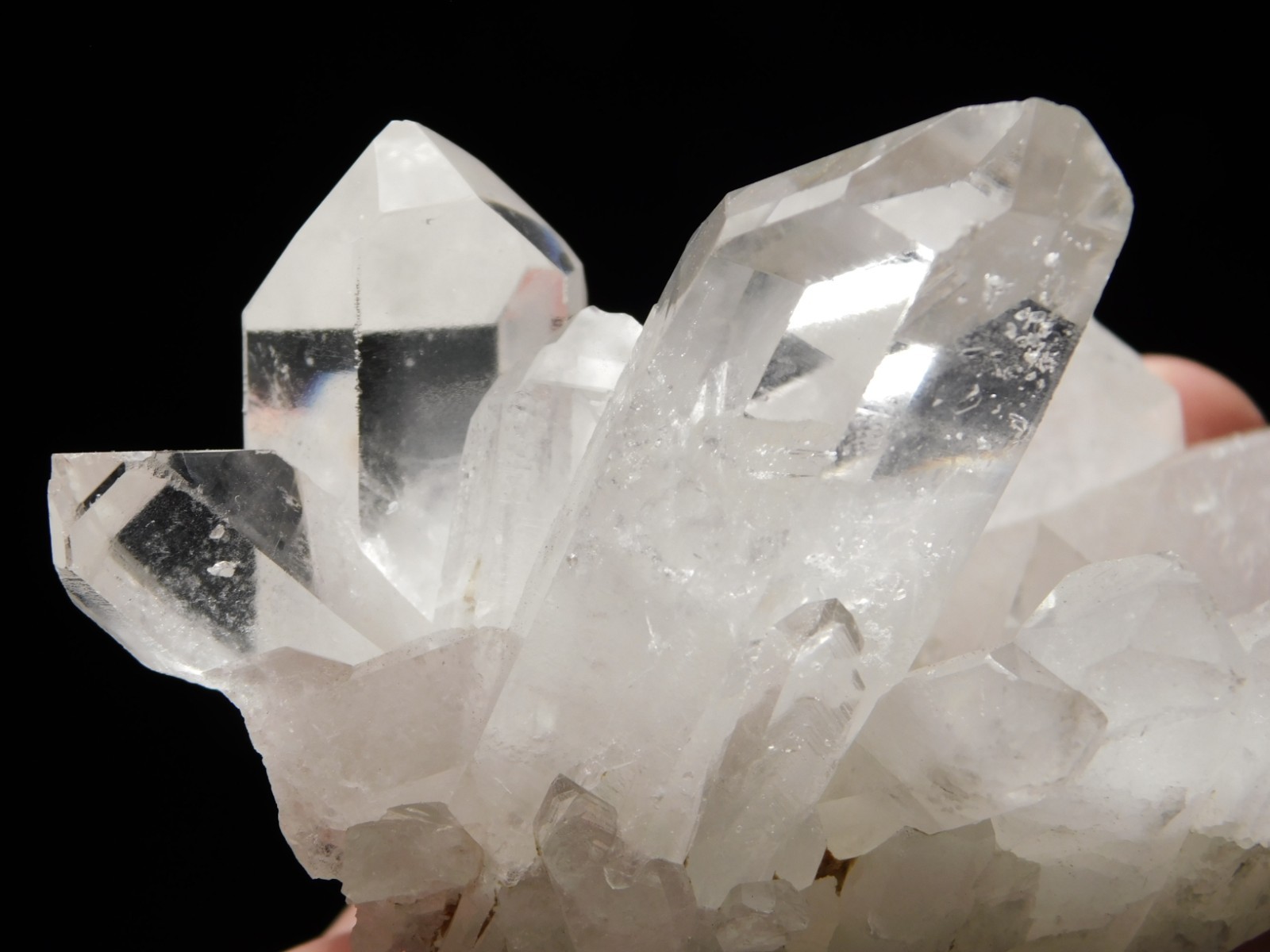 TRANSLUCENT Points! Nice and Natural QUARTZ Crystal Cluster Brazil 282gr