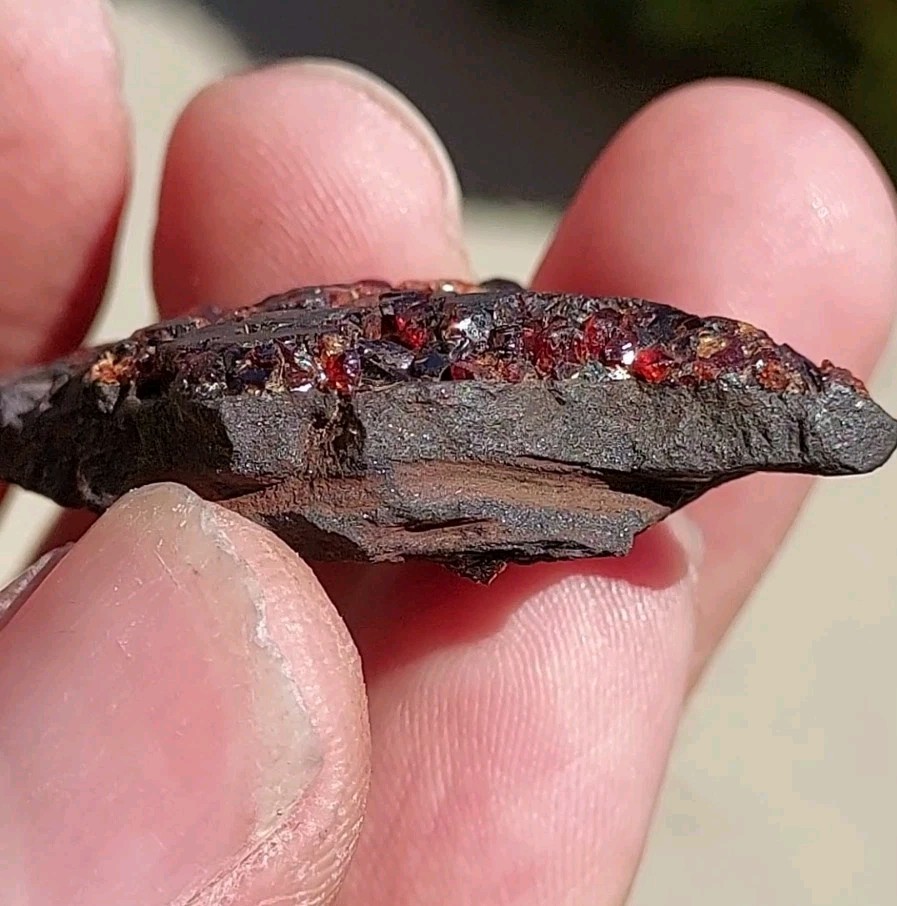 ULTRA RARE GEM RHODOCHROSITE ON MATRIX N’Chwaning I Mine, KMF, South Africa