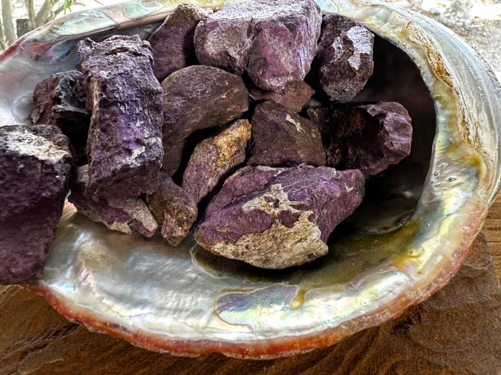 1X Purpurite Rough Stone Namibia 1-2inch Reiki Healing Crystal Intuition Change