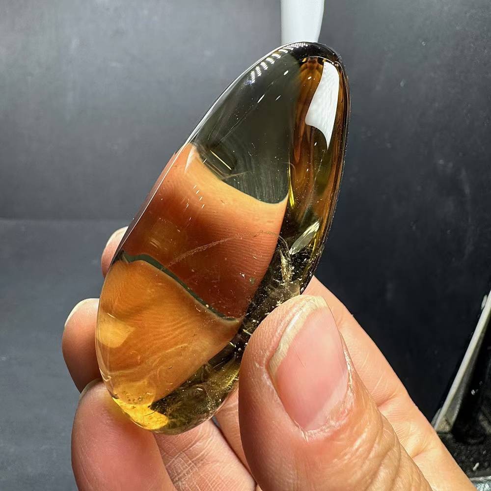 115g Natural Citrine Quartz Carved Palm Energy Crystal Reiki Healing