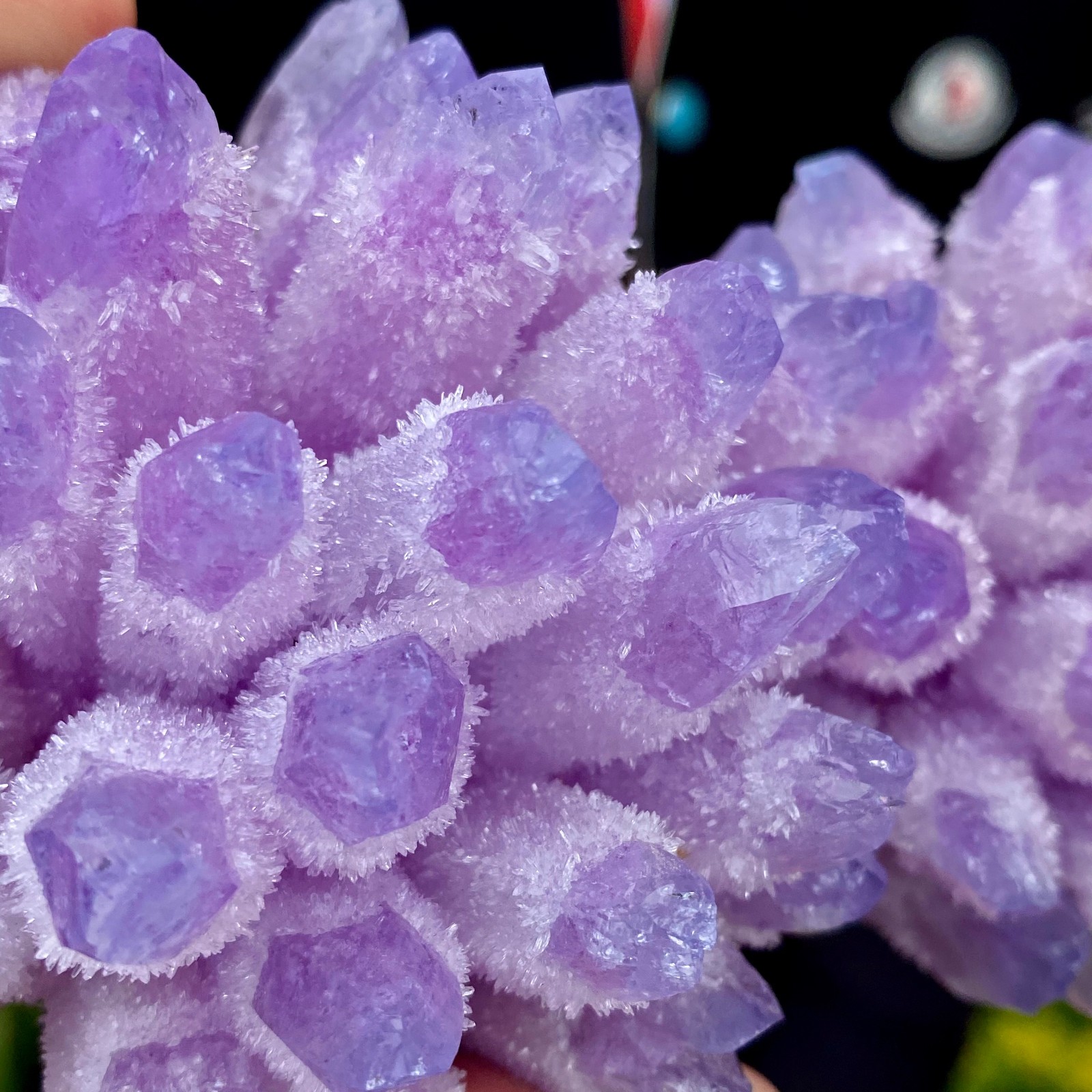 1.55LB New find violet phantom crystal quartz cluster mineral specimen healing