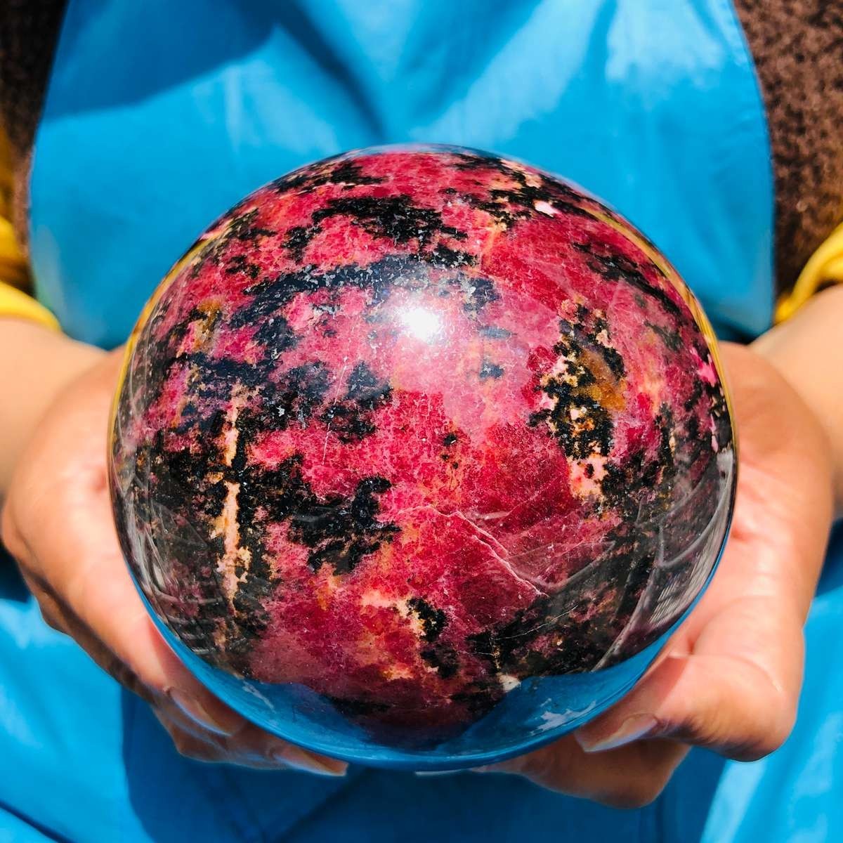4.73LB Natural Rose Grey Crystal Ball Quartz Crystal Reiki Healing Stone 4776