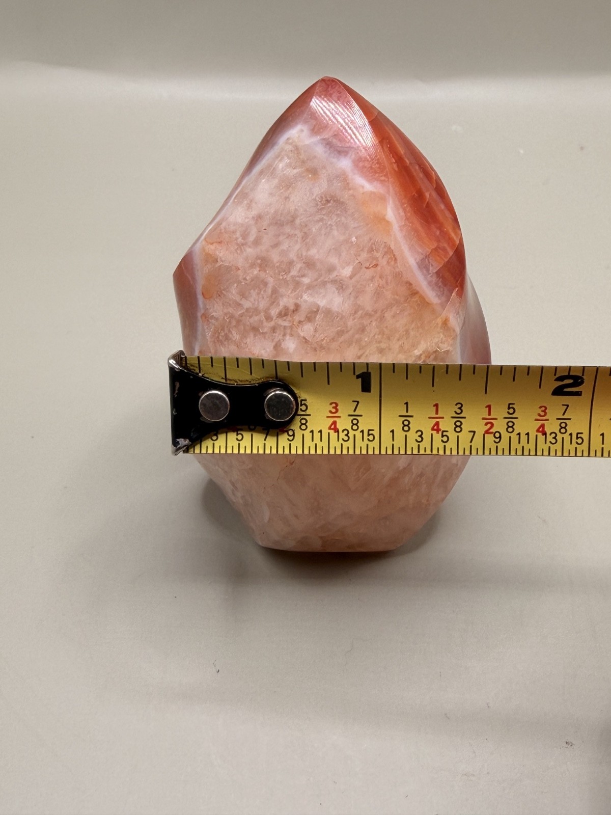 Carnelian Agate Flame 622g 2.5″ – Red Orange Fire Quartz Crystal Healing Decor