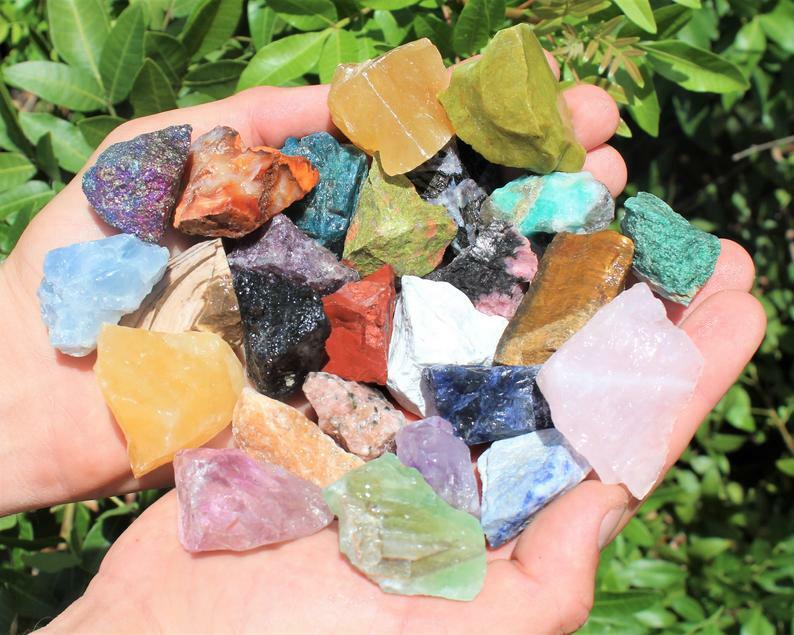 Bulk Mixed Crafters Collection: Gems Crystal Natural Rough Raw HUGE 10lb Lot