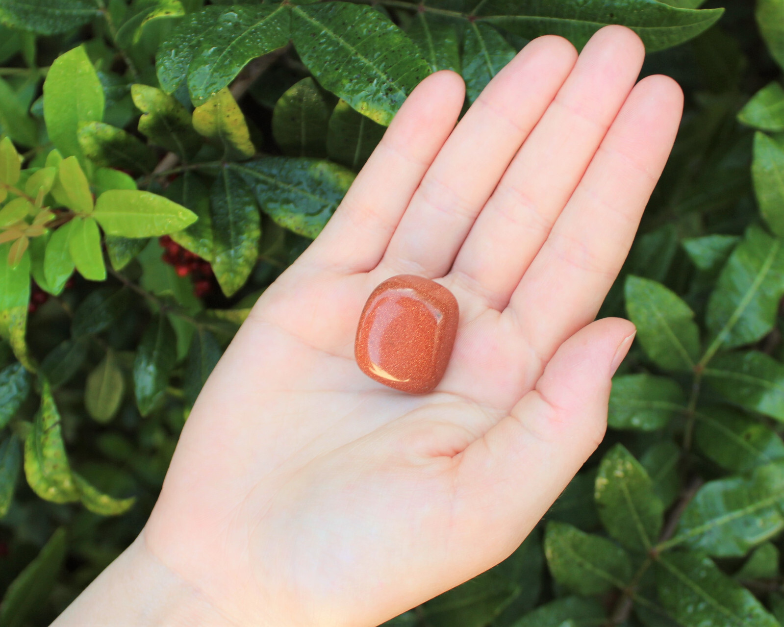 3 Goldstone Tumbled Stones: 1 Each Blue, Red & Green (Premium Quality ‘A’ Grade)