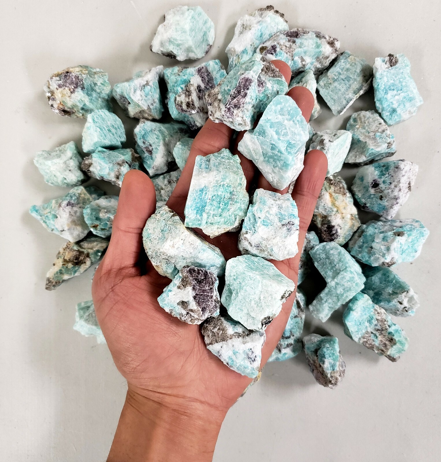Raw Amazonite Crystal – Bulk Wholesale Rough Stones – Amazonite Gemstone Brazil