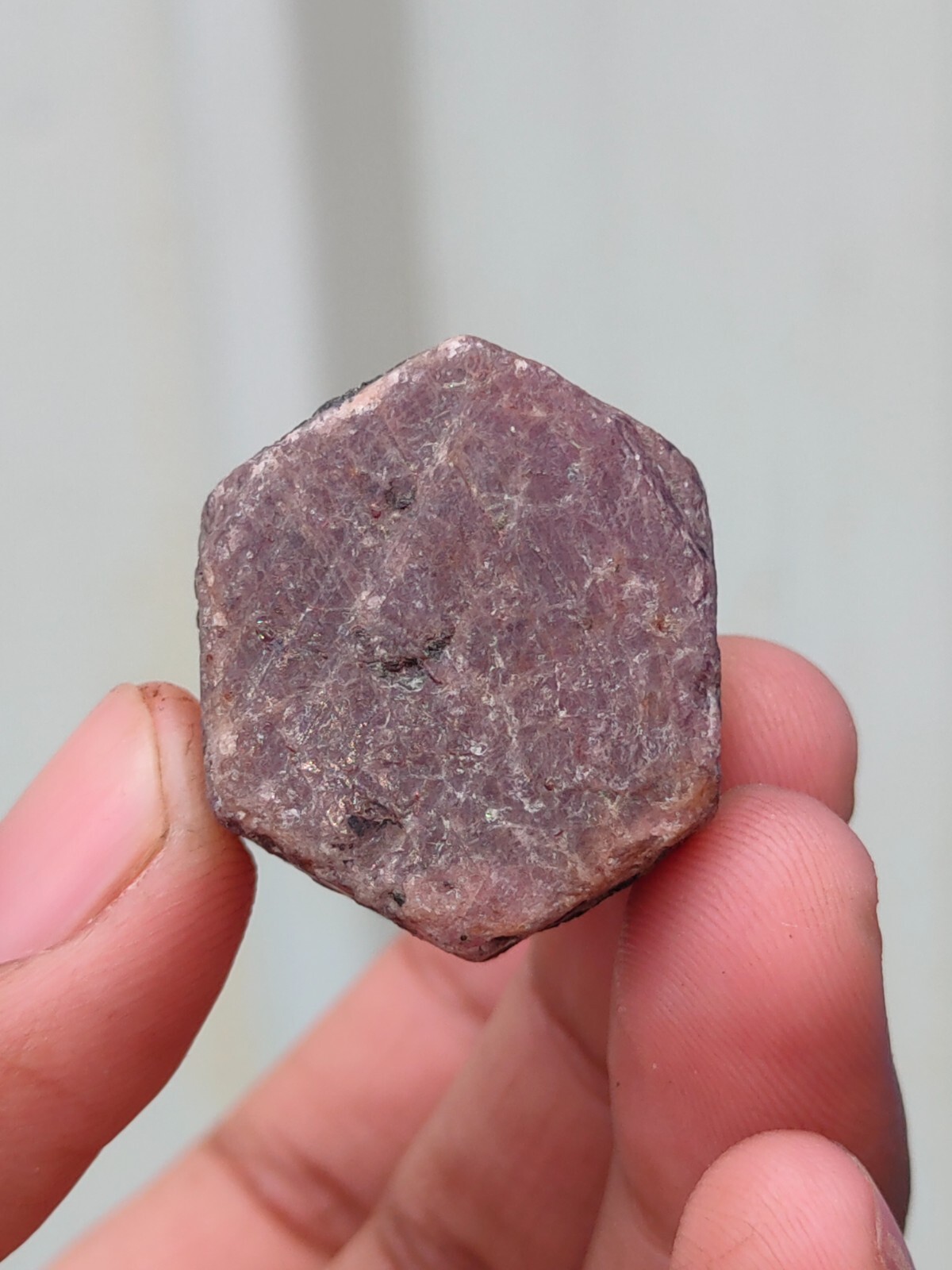 Natural Ruby triangle on Ruby Natural minerals Specimen