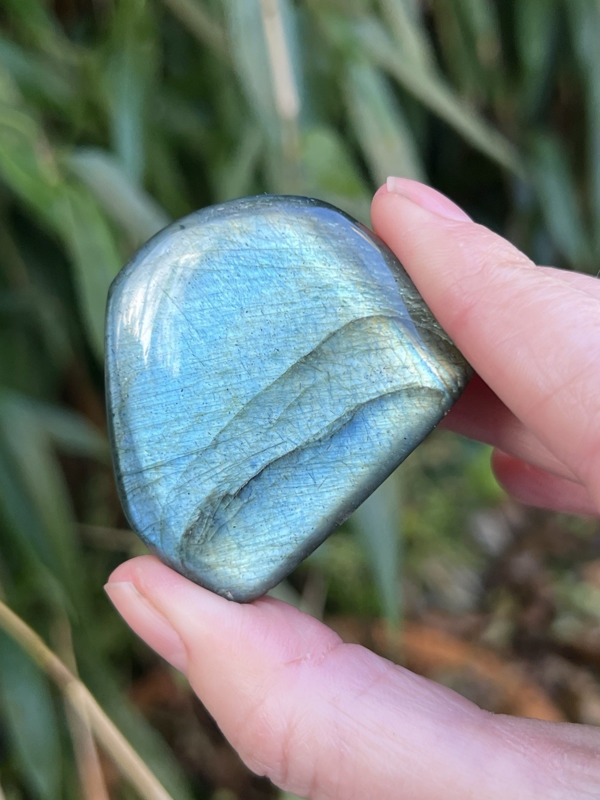 Deep Blue Labradorite Freeform Iridescent Crystal AAA+ 13