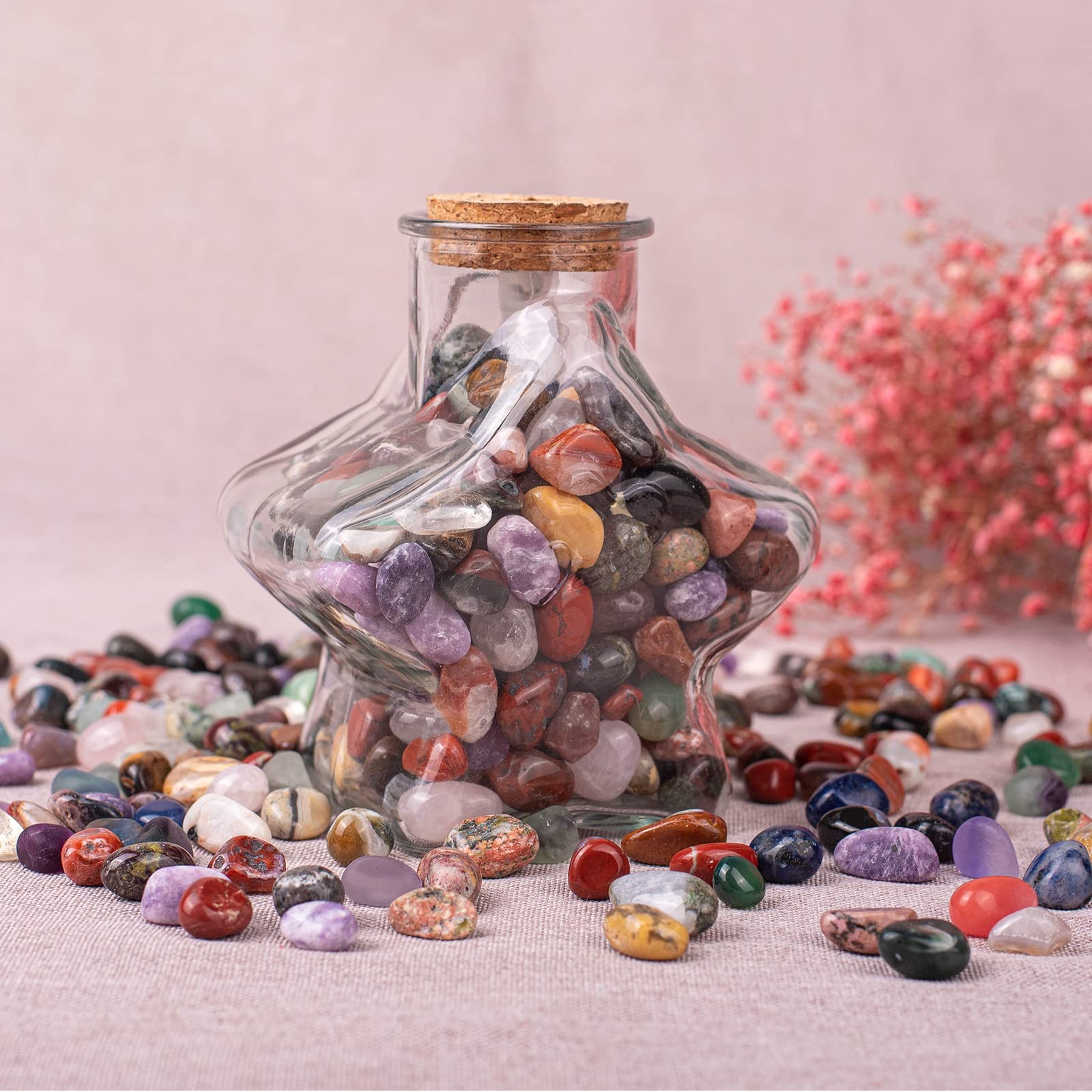 72PCS Tumbled Crystal Stones Healing Gemstone Collection Set