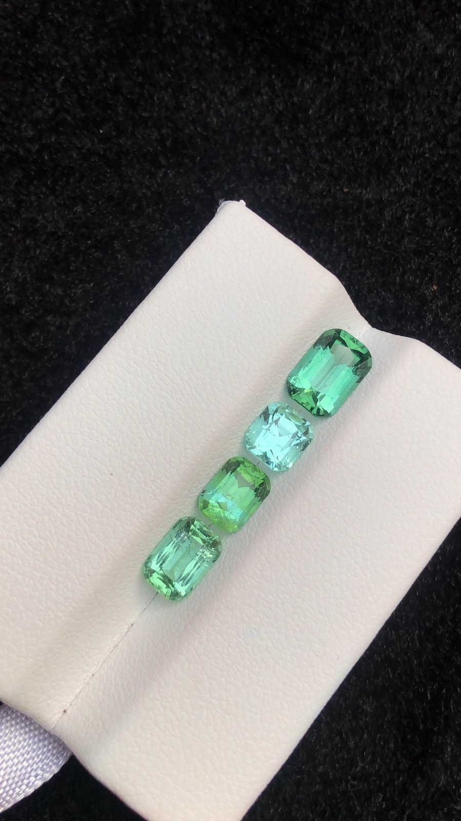 4.15ct Natural Mint Green Tourmaline Loose Gemstone Parcel Afghanistan Seafoam