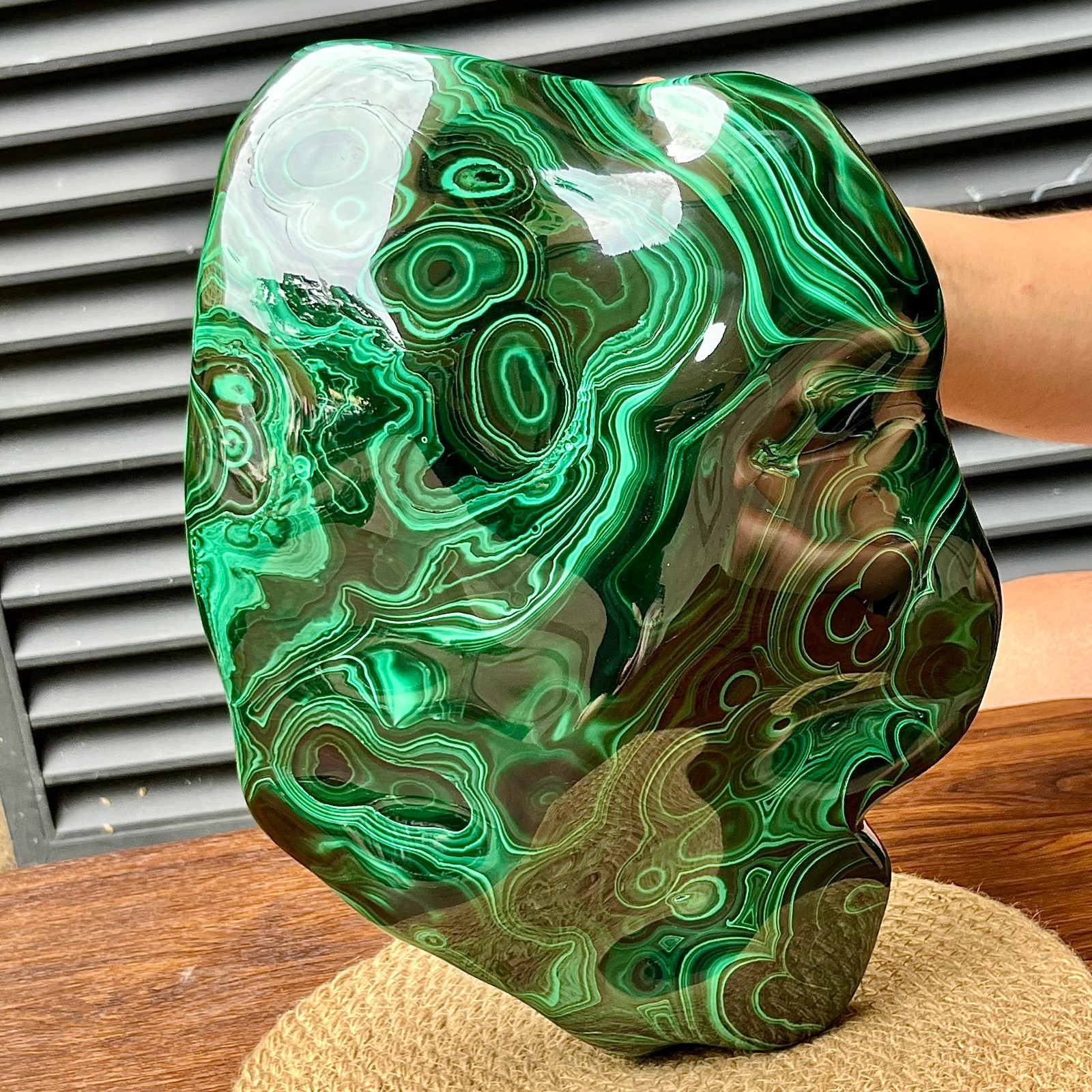 24 lb Malachite Stone Natural Polished Anniversary Gift Display Art