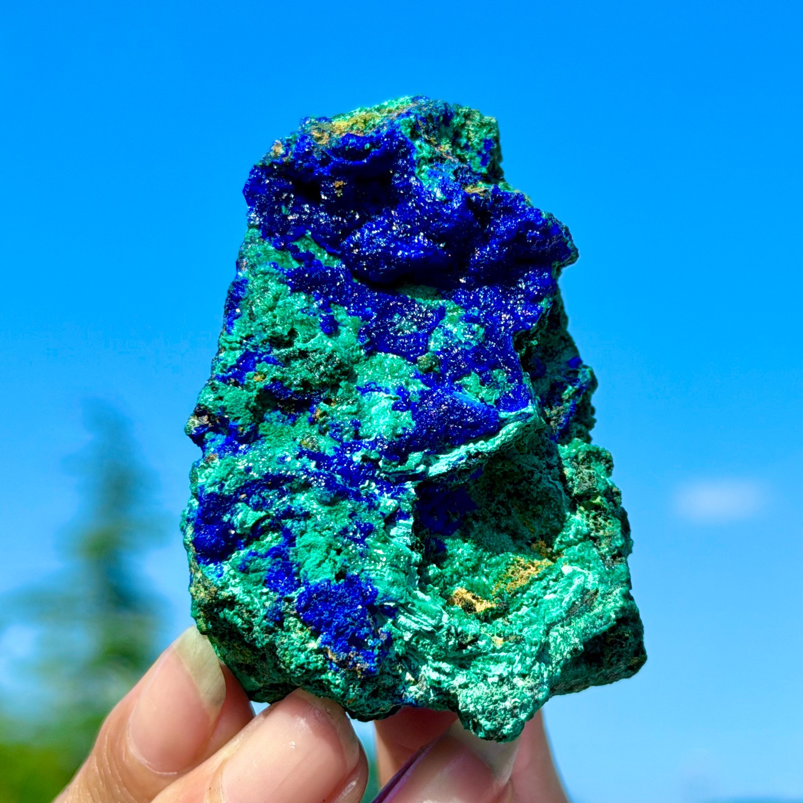 80G BEST NATURAL Azurite/Malachite Crystal Quartz Minerals Specimens