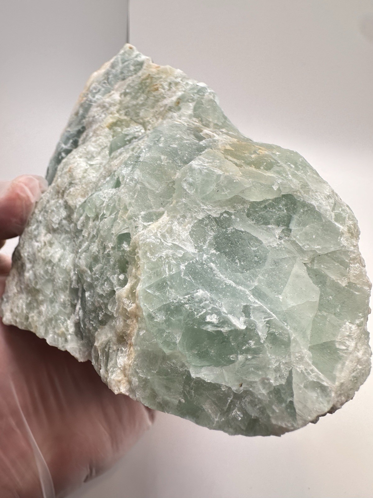 Mexico Green Fluorite Crystal Specimen 6 in 4 lb Druzy Layer