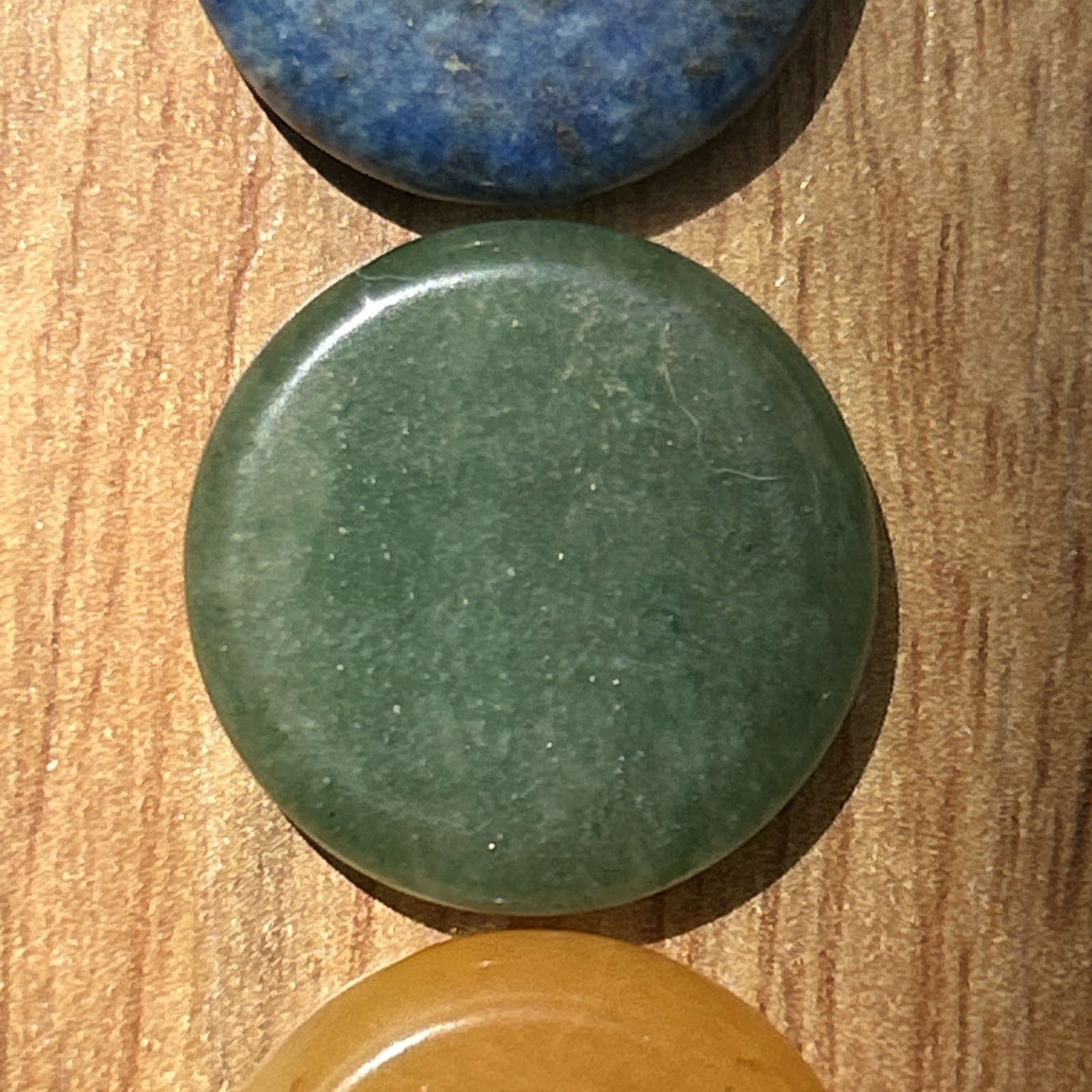 7PCS Chakra Stones Crystal Healing Energy Natural Gemstone Disc Set W/ Bag