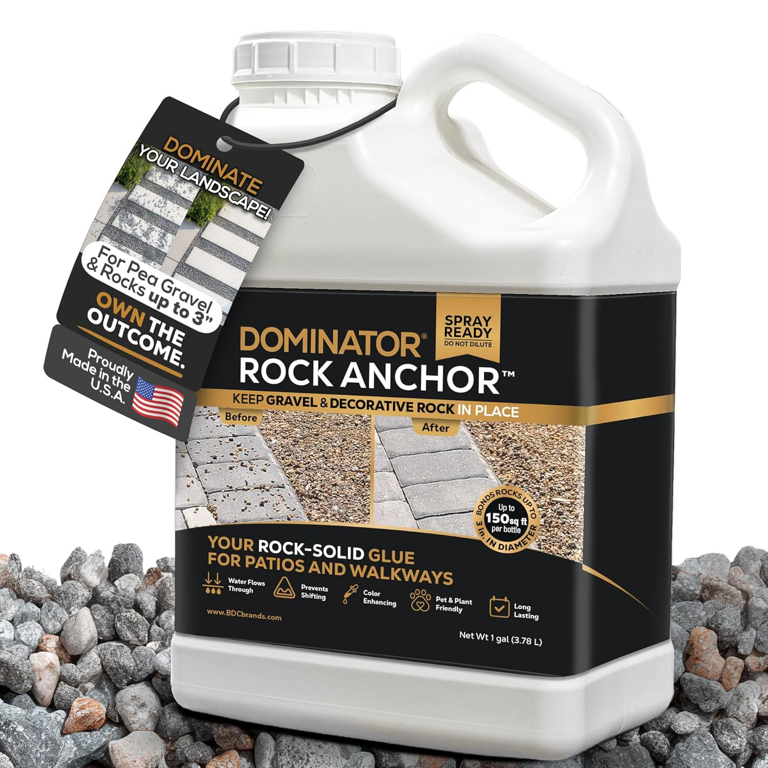 Rock Anchor 1 Gallon – Rock Glue for Landscaping Gravel & Stone
