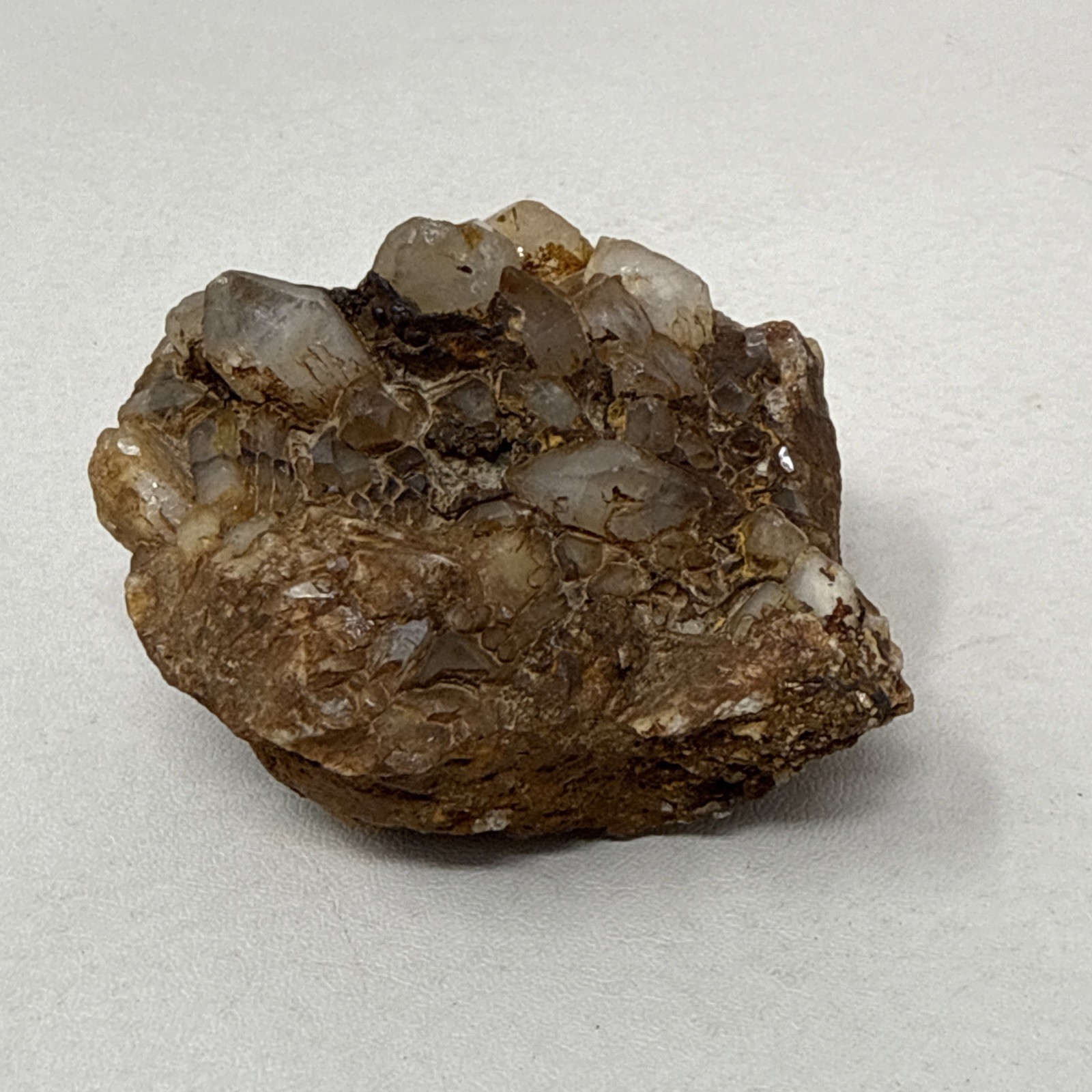 Natural Smoky Quartz Crystal Cluster on Matrix Mineral Specimen 164g 2.5”
