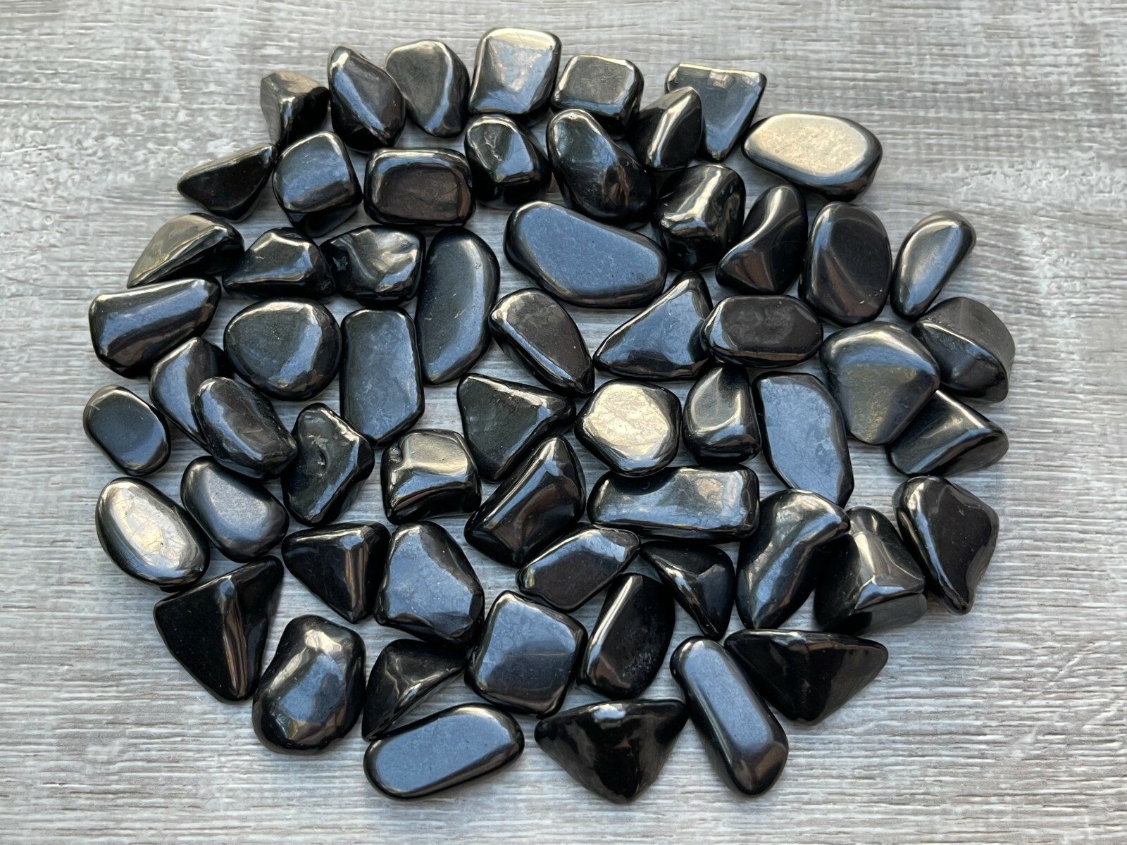 Grade A++ Shungite Tumbled Stone, 0.75-1.25″ Tumbled Shungite, EMF Protection