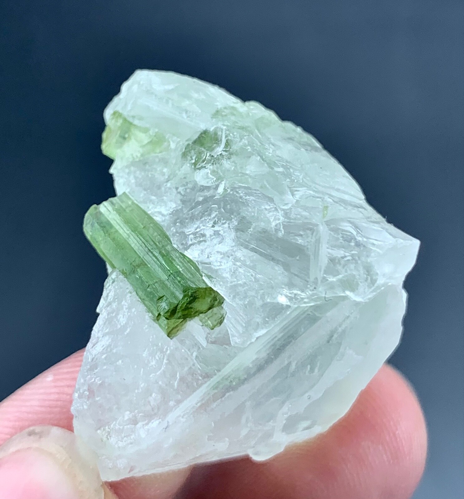 118 Carat Tourmaline Crystal with Quartz specimen From Afghanistan