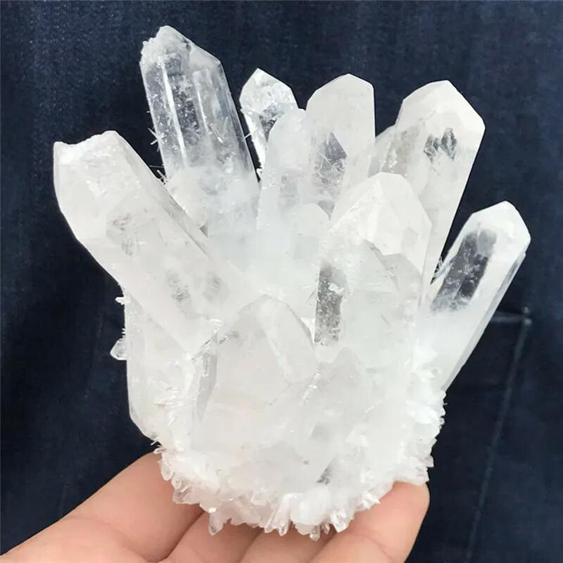 300-400g Natural Clear Quartz Crystal Cluster Raw Ore Stone Druzy Geode Specimen
