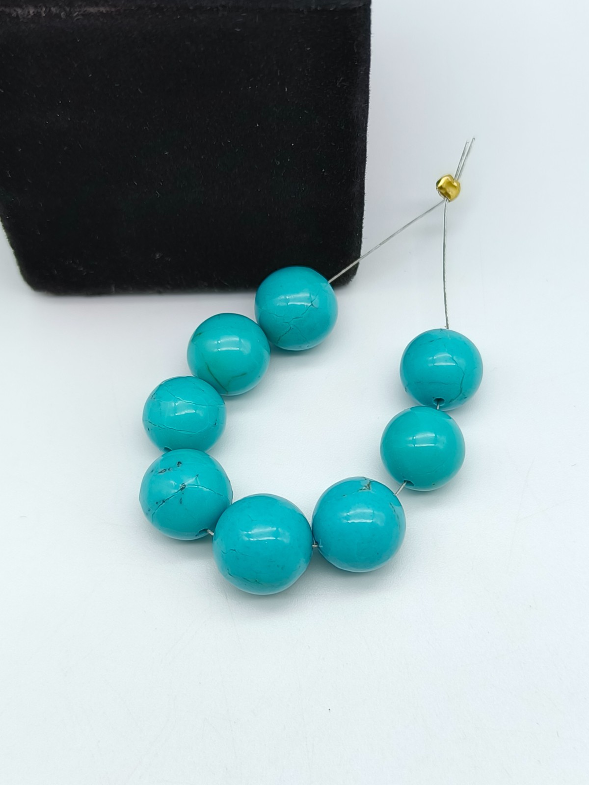 Genuine Turquoise Round Ball Beads New Arrival Gemstone Beads For Making Jewels