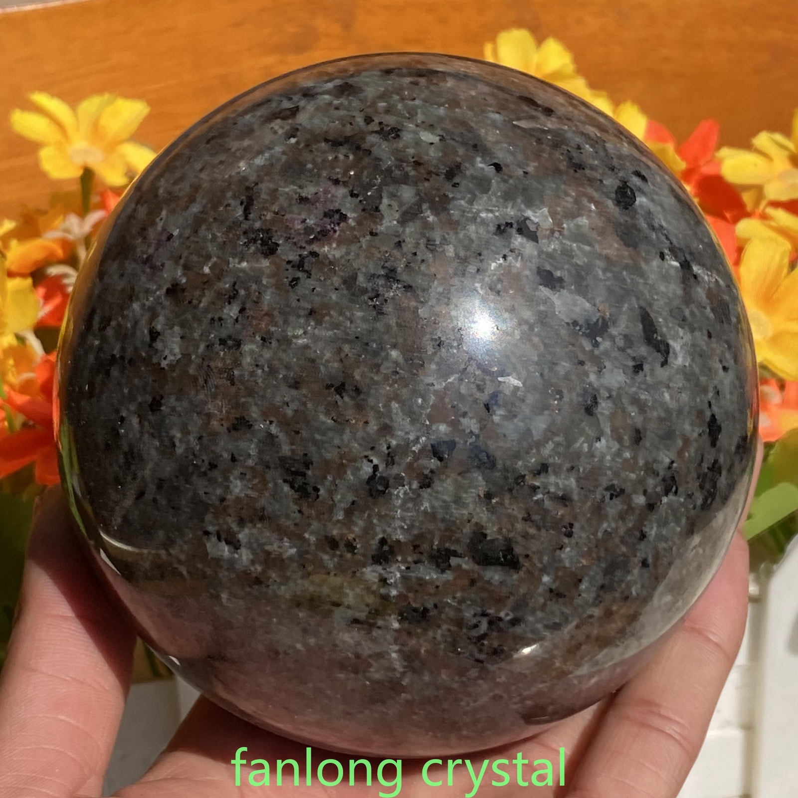 Top 1pc Natural Yooperite Ball Quartz Crystal Polished Sphere Energy 110mm A-3