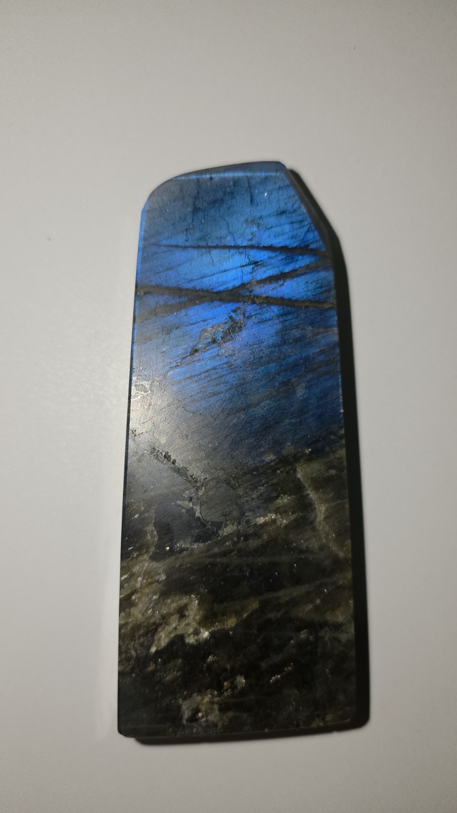 Dark Blue Labradorite Freeform – with Electric Blue Fire