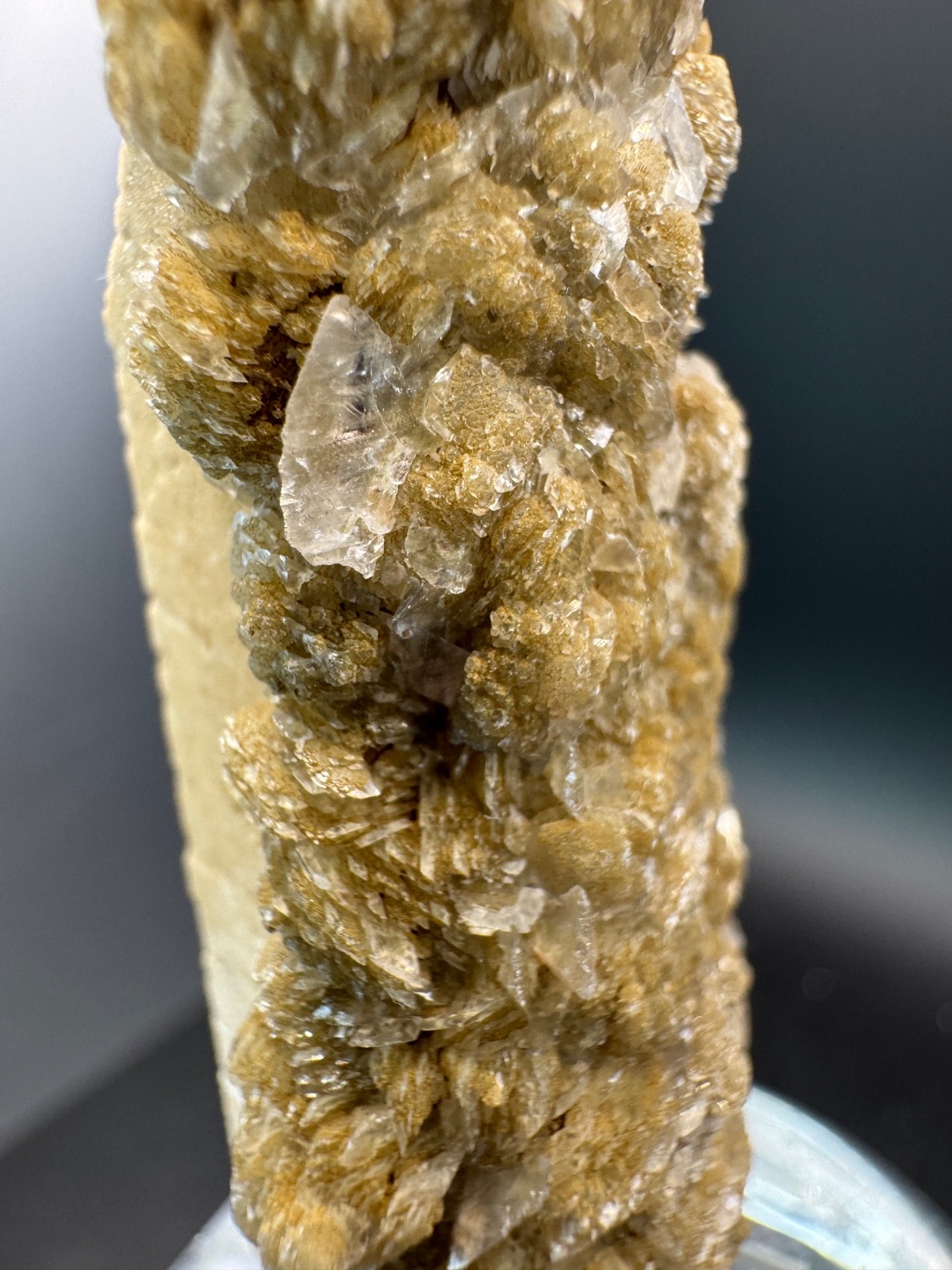 6525 Yellow Candle Quartz Point with Petal Calcite Inner Mongolia 40g