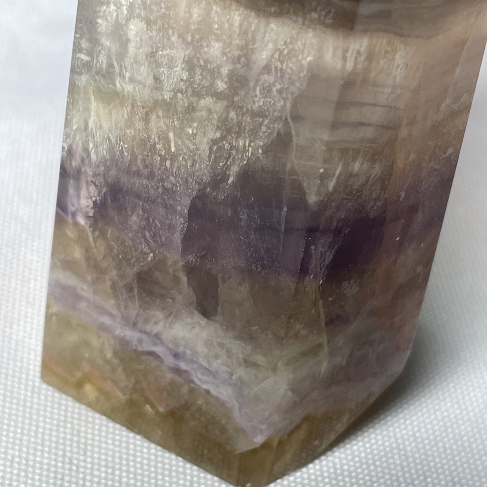Colorful Rainbow Fluorite PolishedCrystal Tower 3.82”/10cm, TW 11.8oz