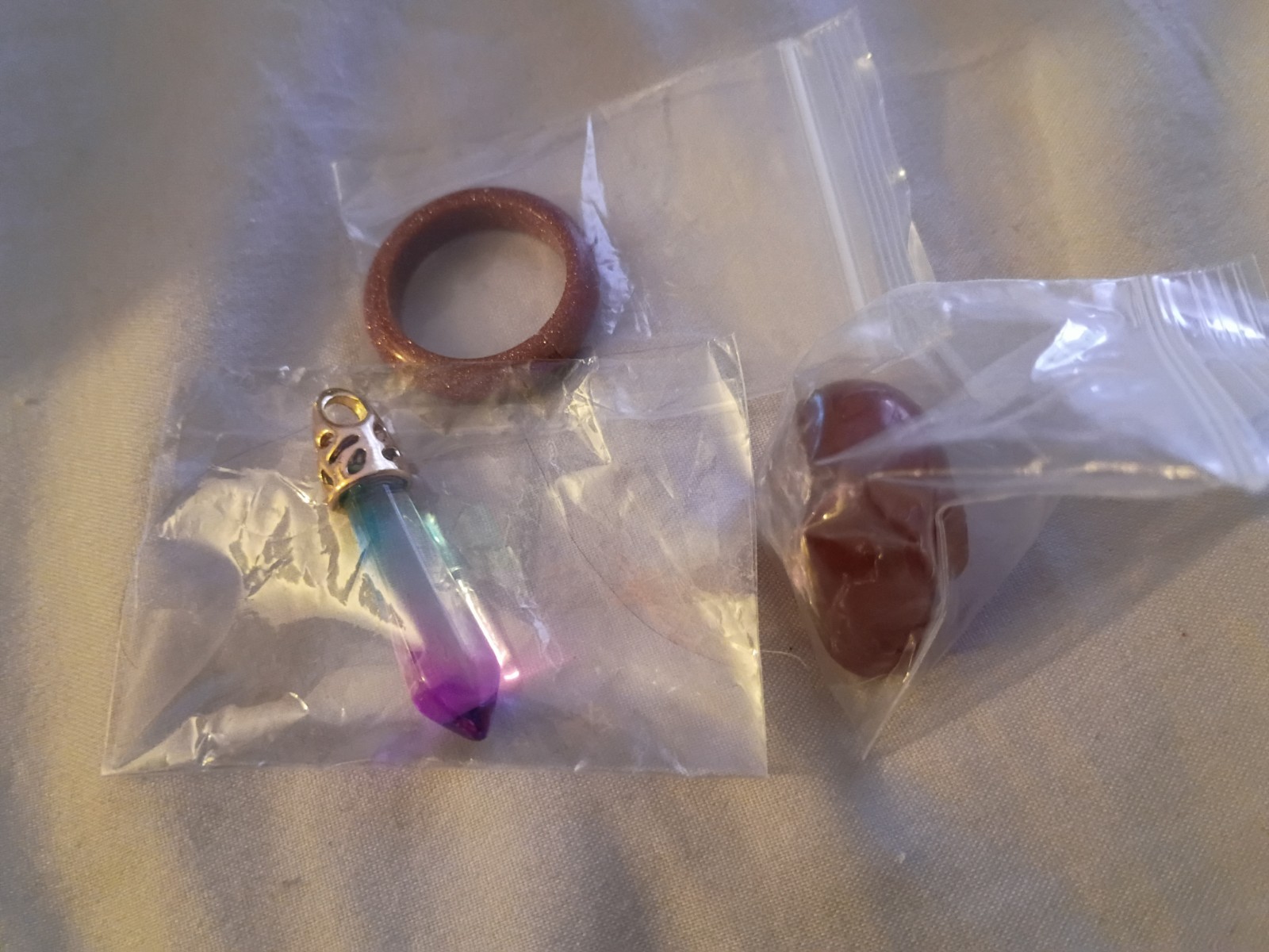Mixed Crystal Lot Natural Shape Assorted Points & Stones in Zip Plastic Bags