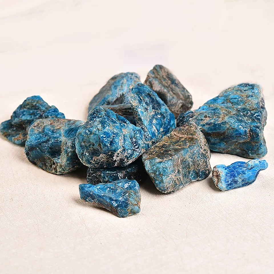 Natural Raw Blue Apatite Rough Gemstone Crystal 30-50g