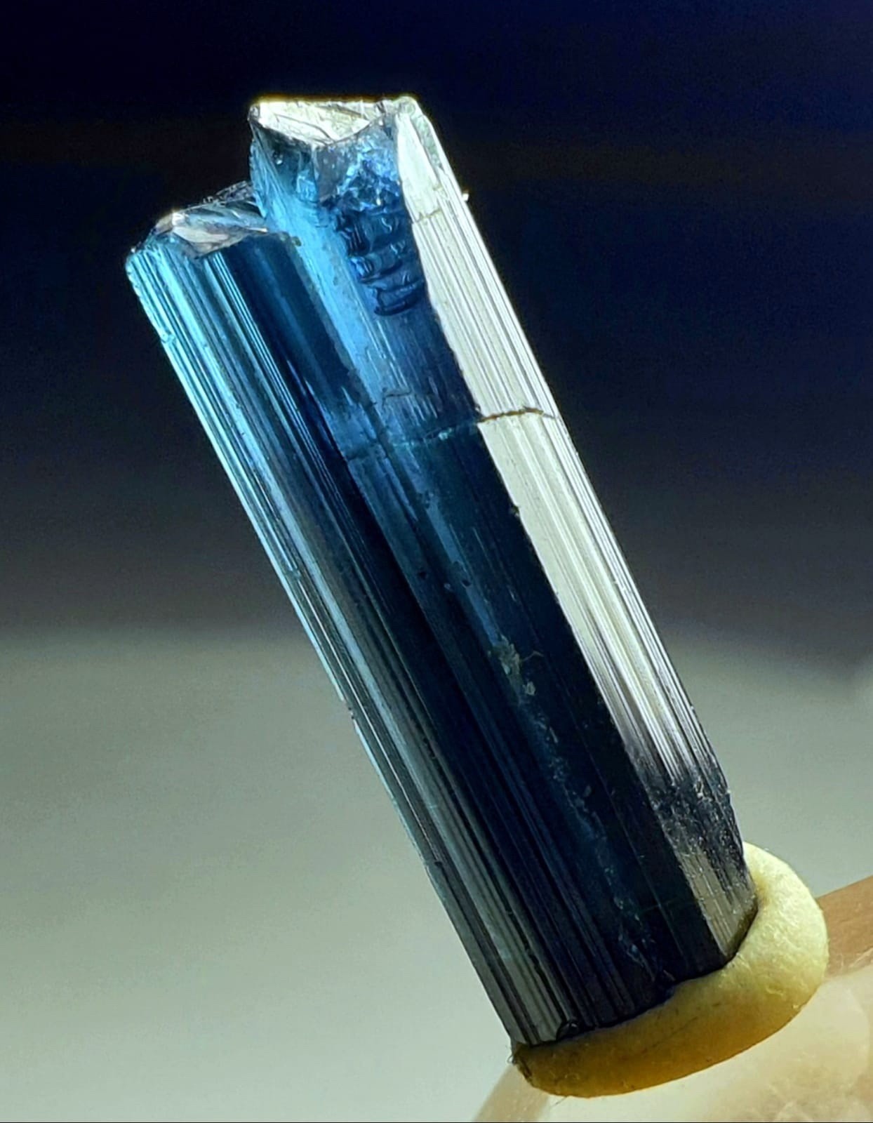 Dark Blue Indicolite Black Table unterminated Tourmaline Crystal From Afg
