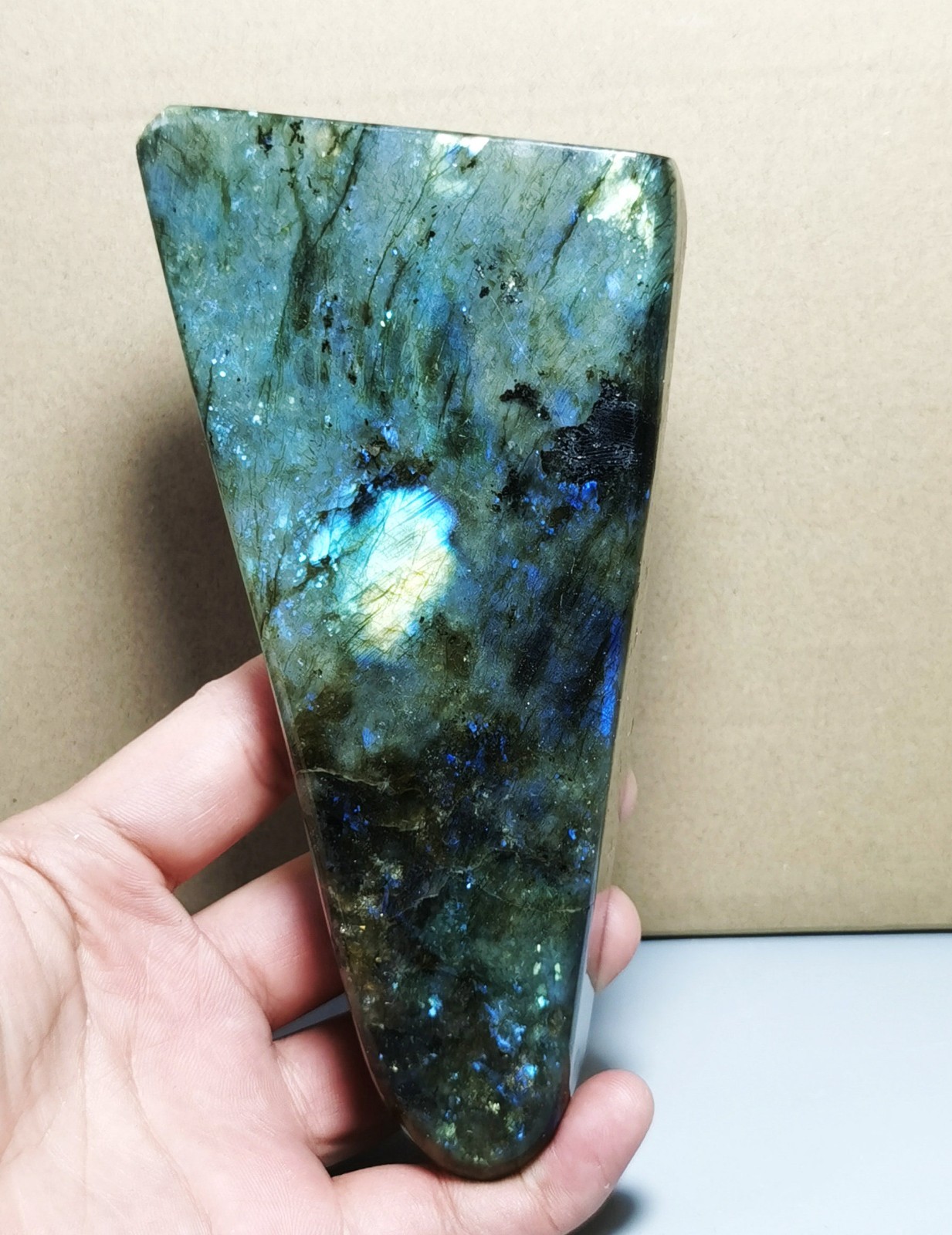 1LB Natural Rare Rainbow Flash Labradorite Freeform Reiki Stone Healing