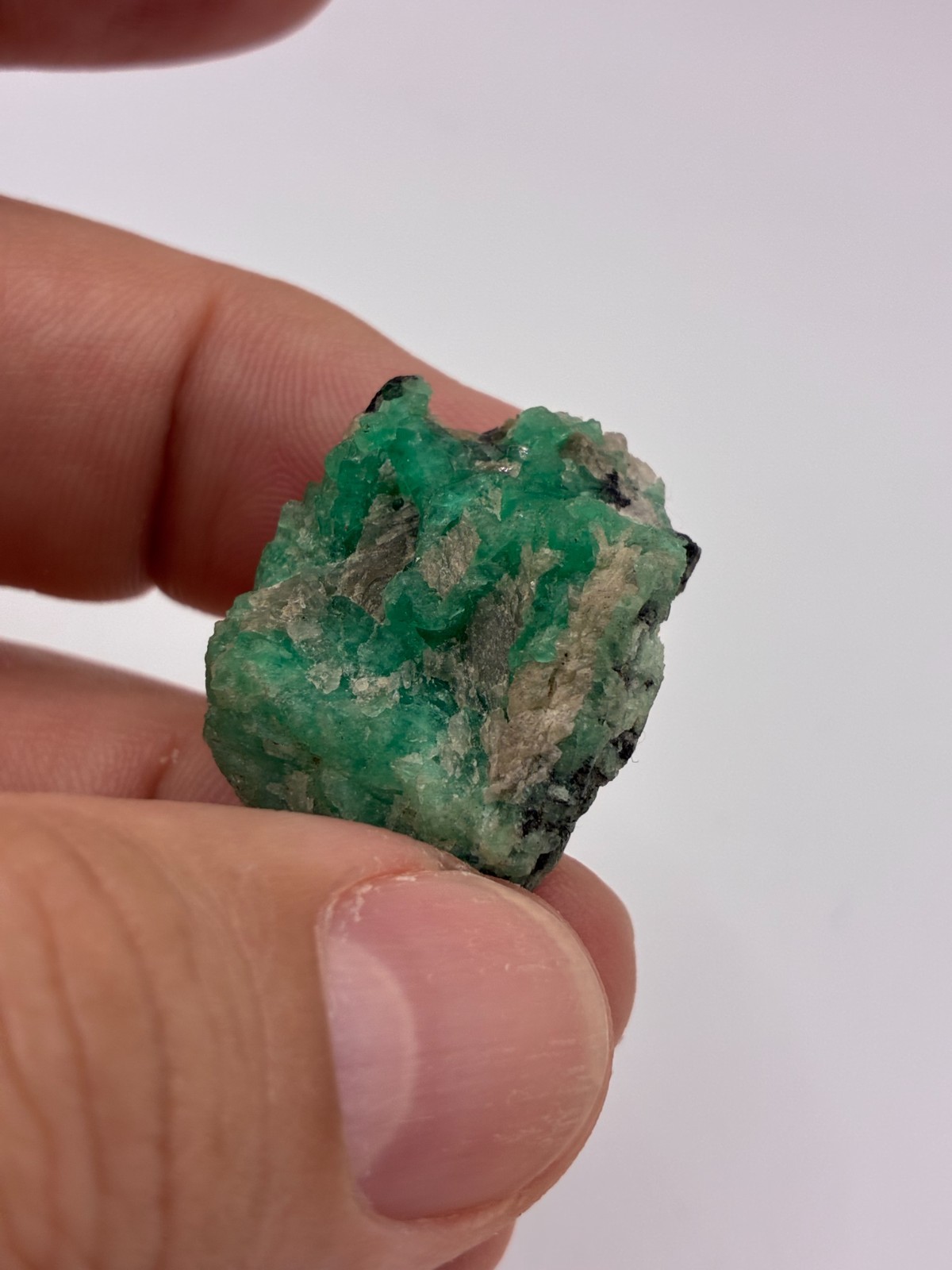 Rough Crystal Colombian Emerald Raw Matrix Collector Piece, Natural Not treament