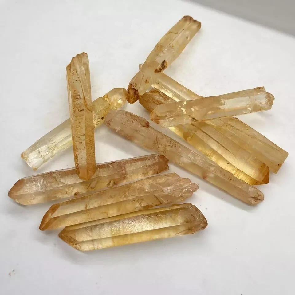290g 10pcs Natural rough quartz crystal single point mineral specimens D87