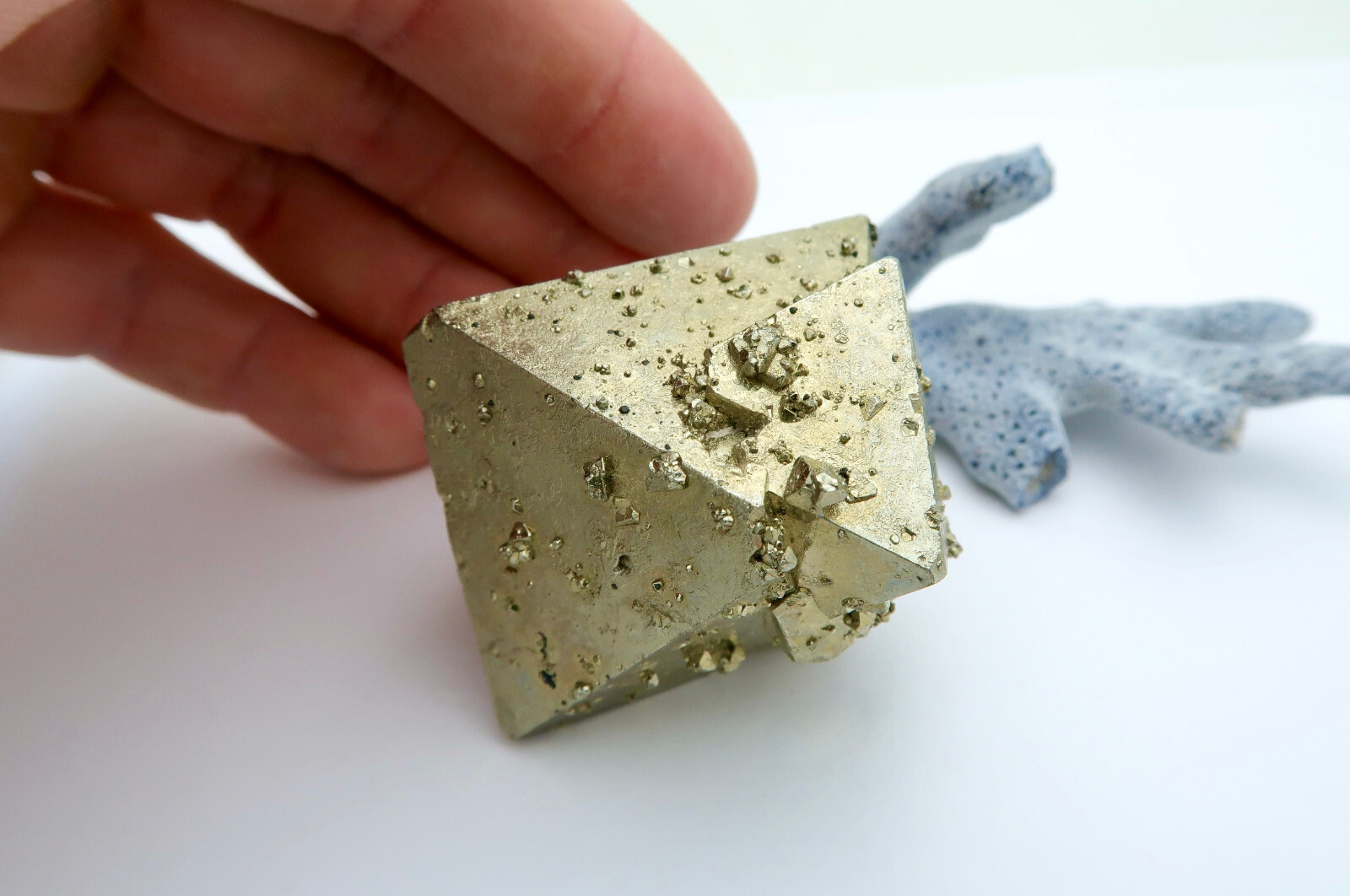 RARE PYRITE OCTAHEDRON SPECIMEN **BEAUTIFUL** HUANZALA MINE PERU