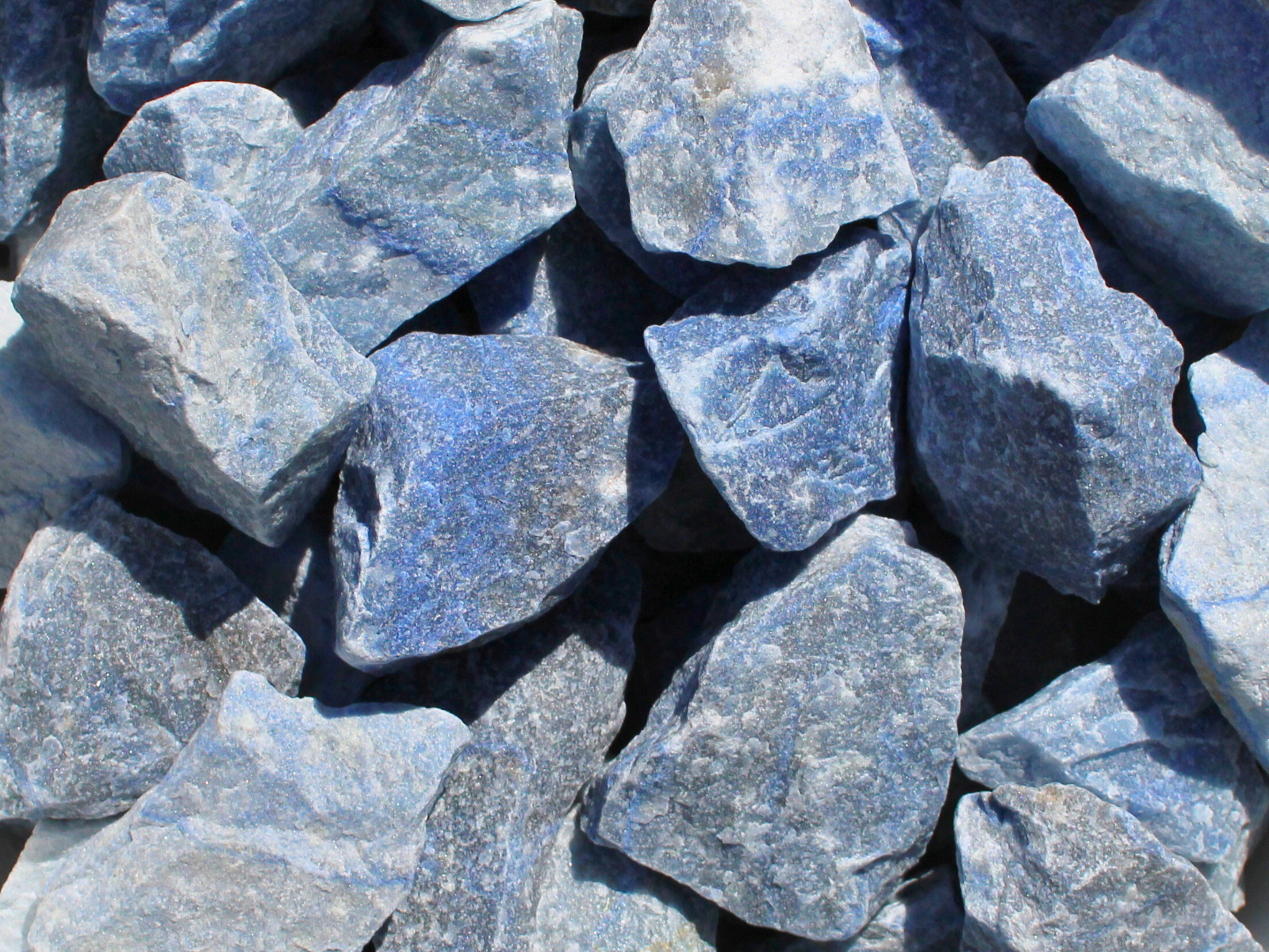 Blue Quartz – Rough Rocks for Tumbling – Bulk Wholesale 1LB options