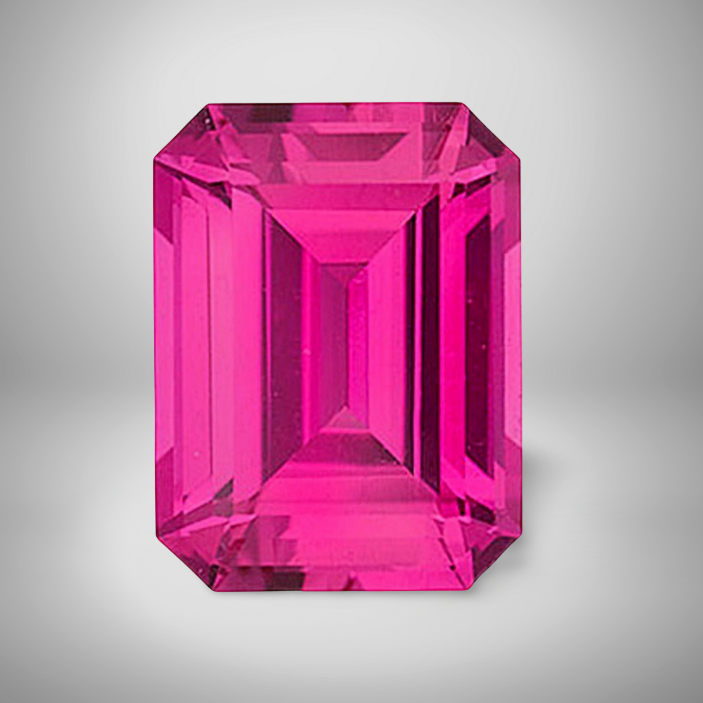 Rubellite Tourmaline Emerald Cut Gemstone 2 Cts – 9×7 mm Flawless Loose Gem