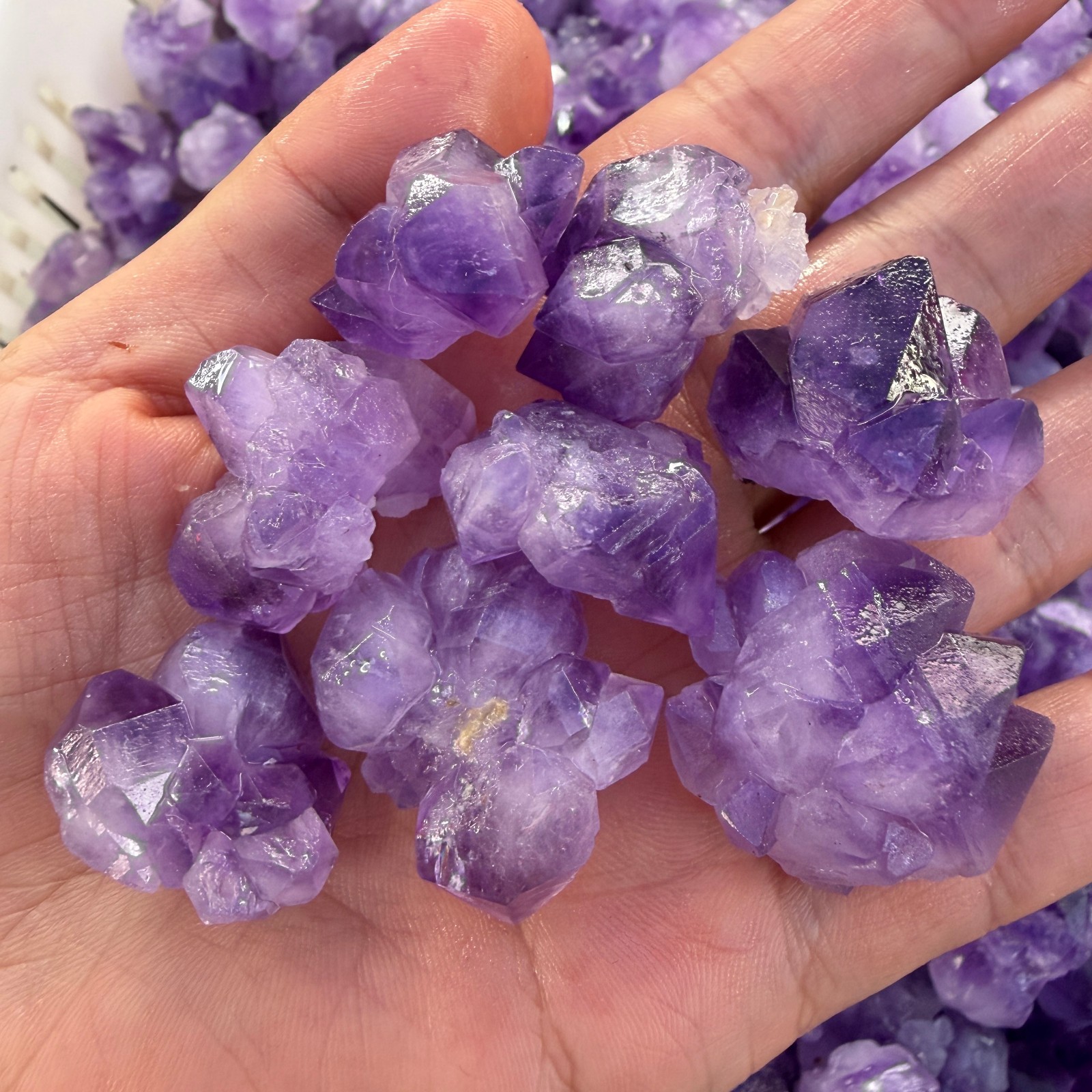 2.2LB Natural amethyst Quartz raw gemstone mineral Crystal healing Reiki decor