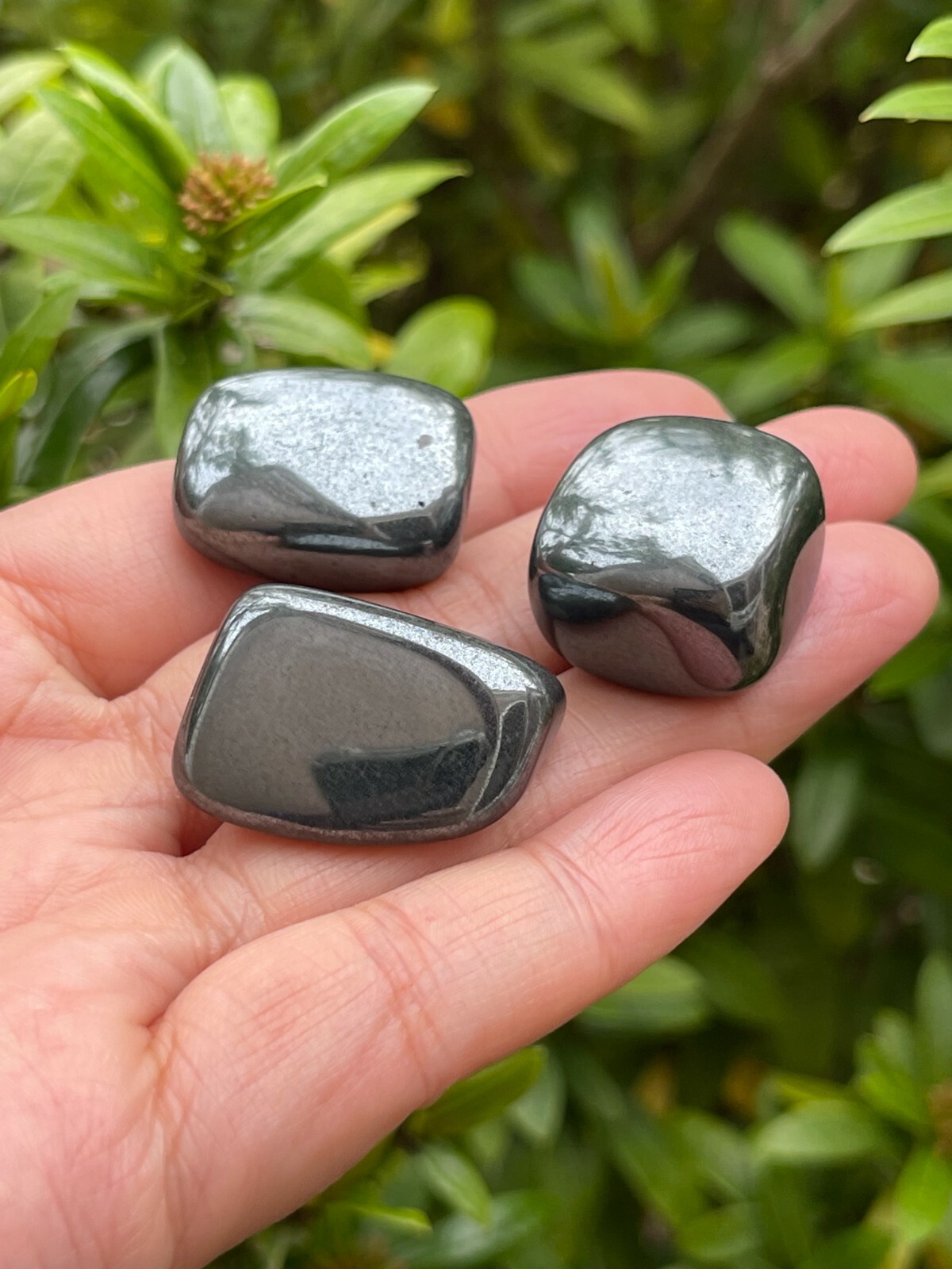 Grade A++ Hematite Tumbled Stones, 0.75″-1.25″ Tumbled Hematite, Wholesale Bulk