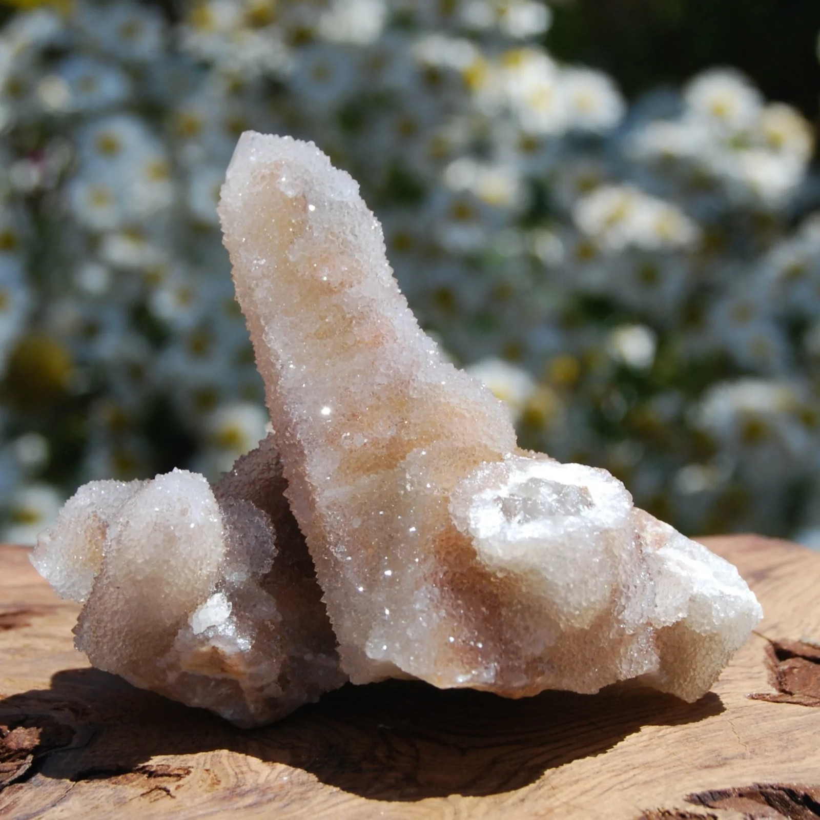 3in 200g Large Fairy Quartz Crystal Cluster, Raw Sparkling Spirit Quartz Druzy,