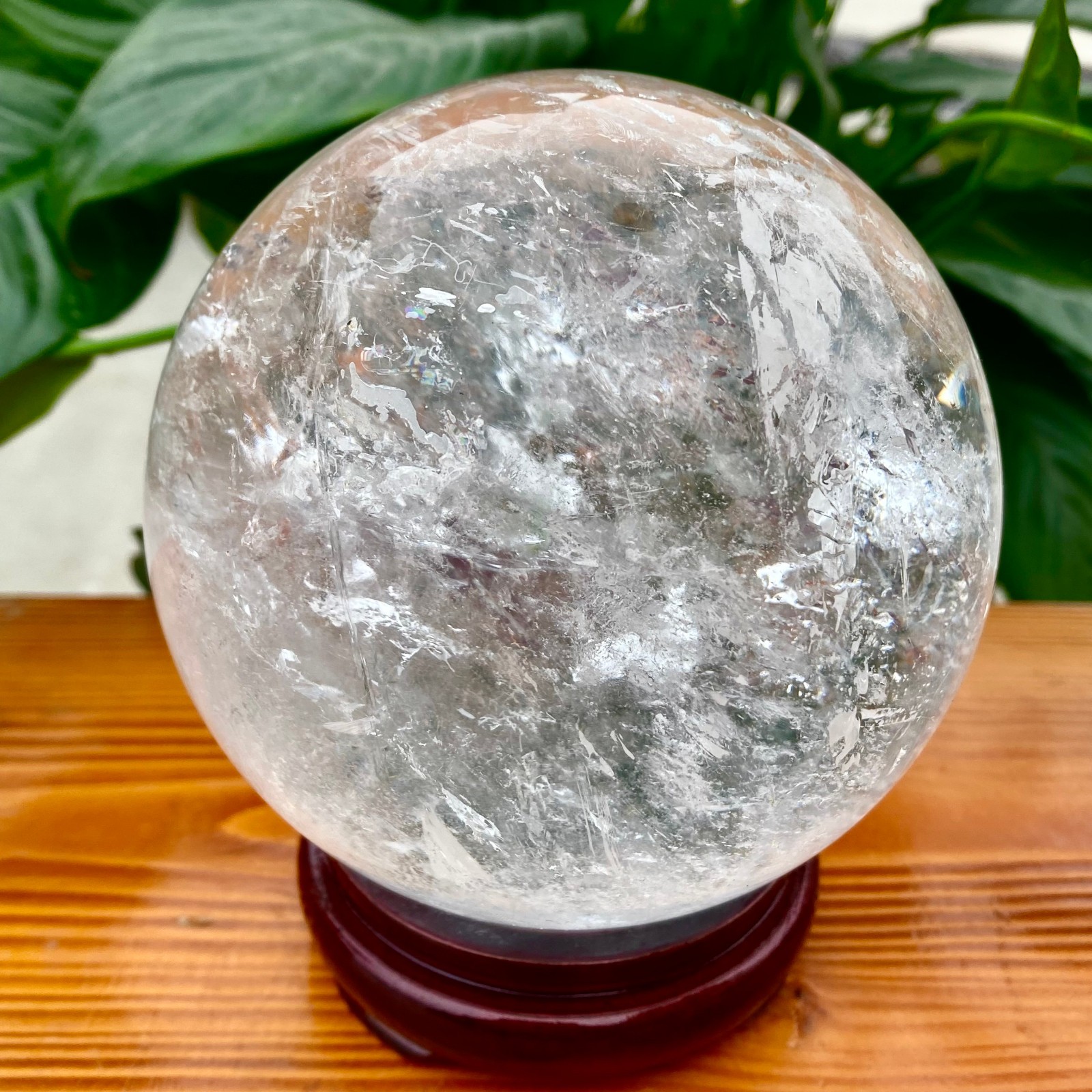 3.94LB white crystal transparent quartz crystal ball Reiki repair